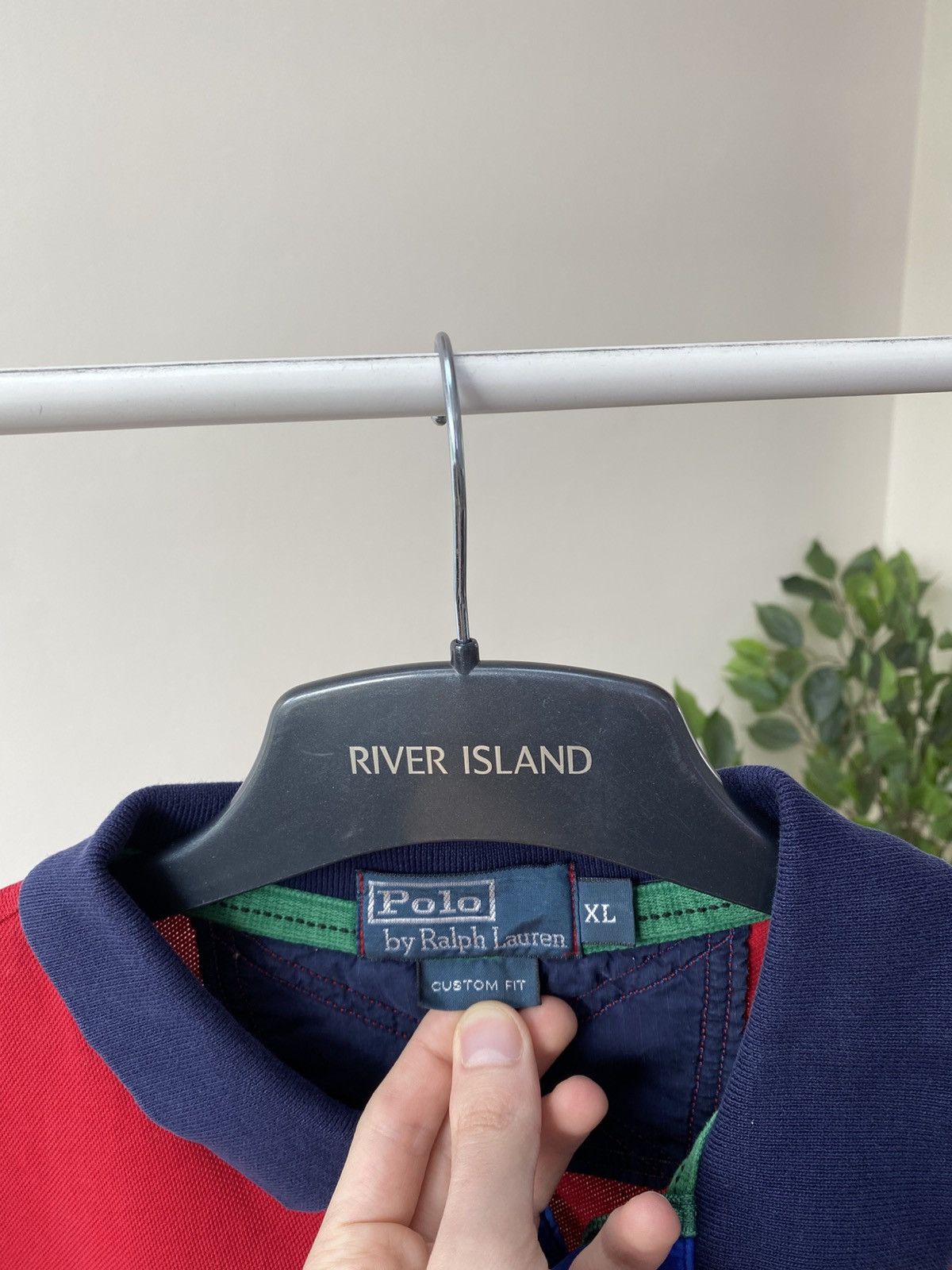 Polo Ralph Lauren × Vintage Vintage Polo Ralph Lauren Red Rugby USA 1/4 Zip Big Pony Size US XL / EU 56 / 4 - 8 Thumbnail