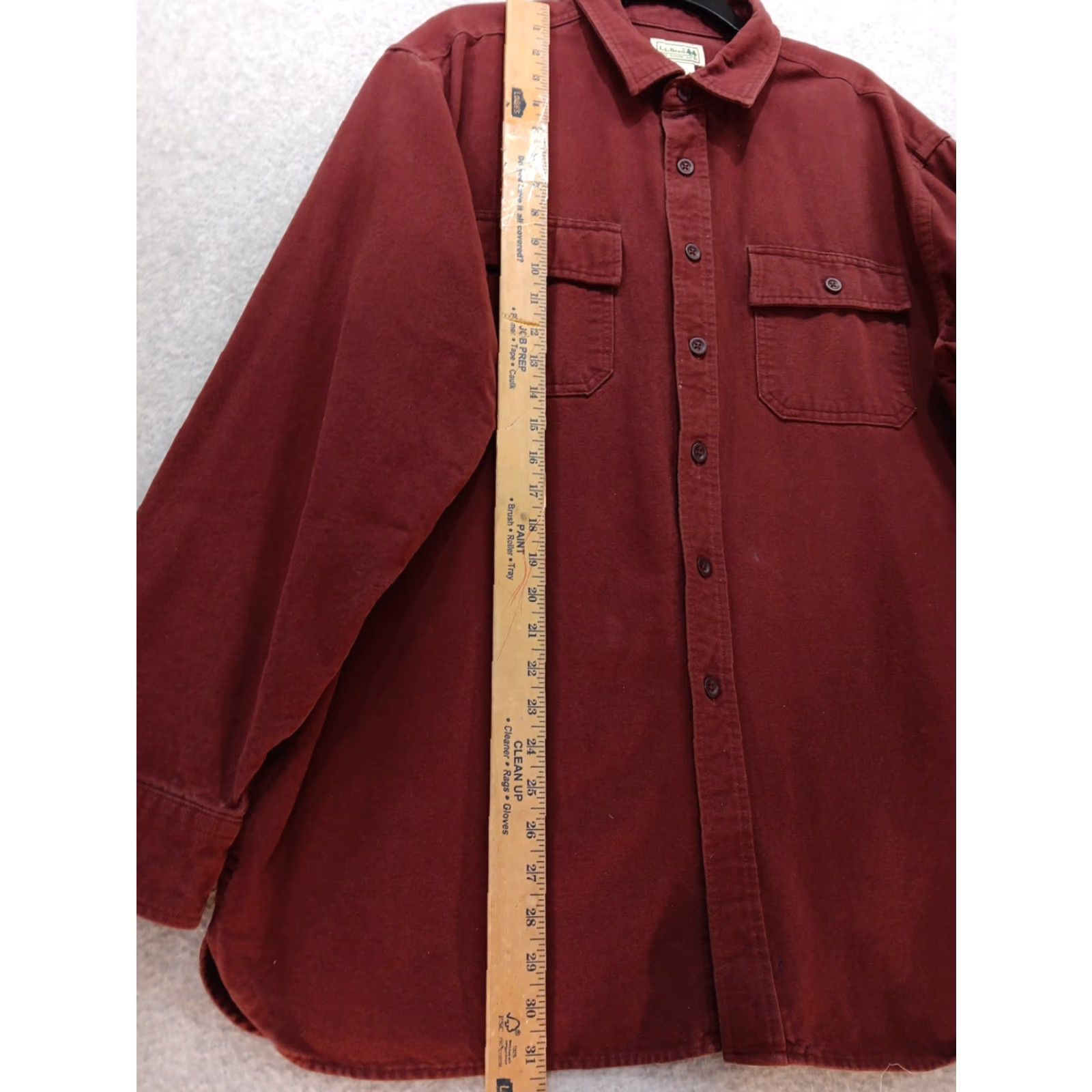 Vintage VINTAGE L.L. Bean Shirt Mens XL Red Heavyweight Chamois Knit Button-Up Casual Travel Classic Outdoors Size US XL / EU 56 / 4 - 6 Thumbnail
