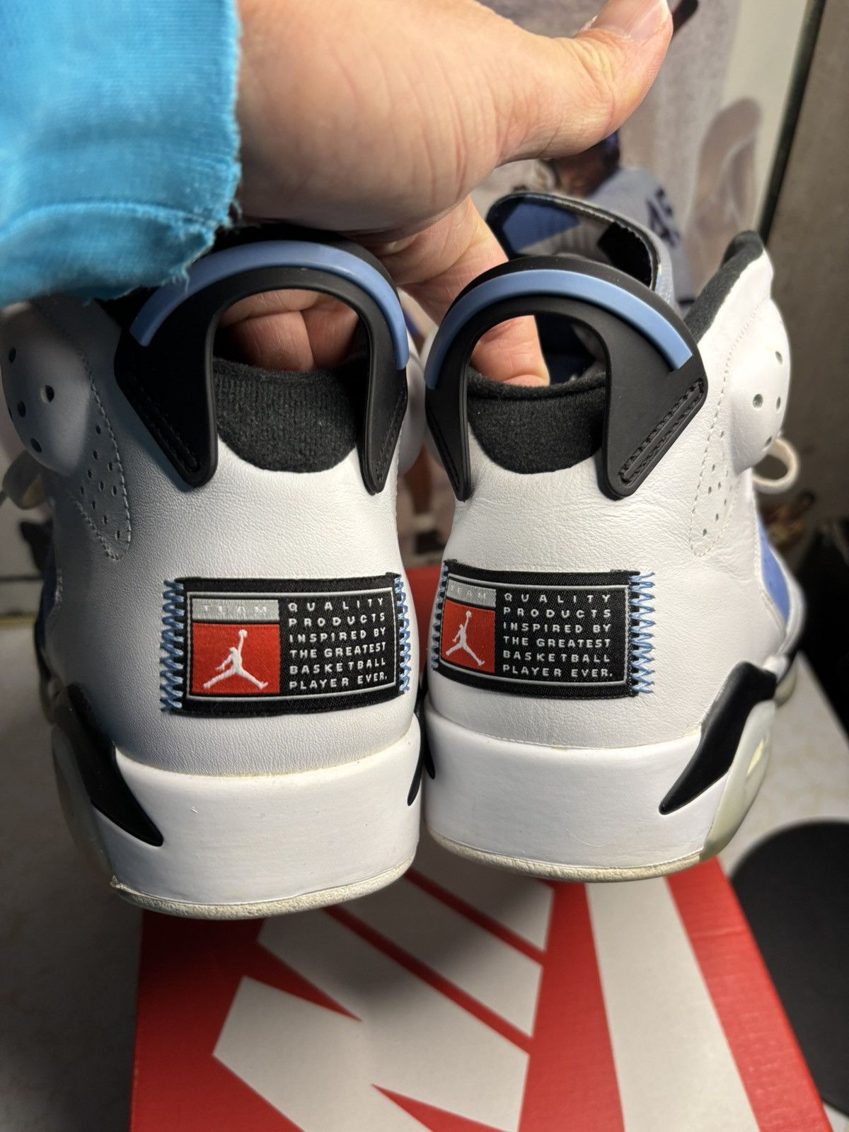 Jordan Brand Air Jordan 6 Retro UNC Size US 10.5 / EU 43-44 - 7 Thumbnail