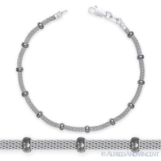 Other Bead & Mesh Chain Bracelet in .925 Sterling Silver Size ONE SIZE - 1 Preview