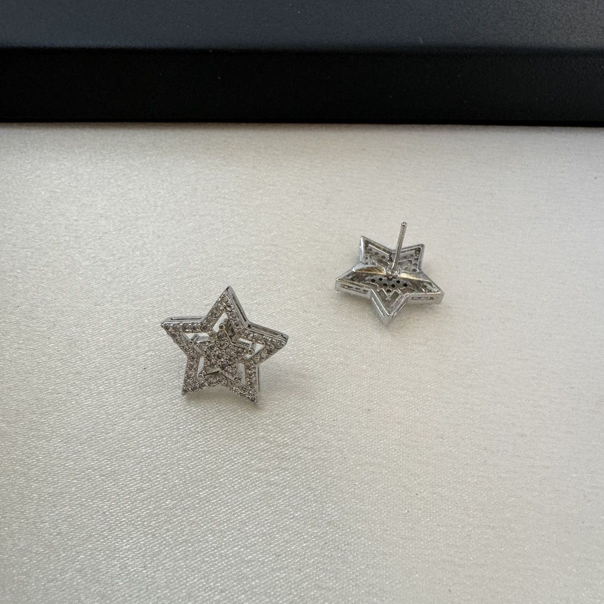 Other CZ Star Stud Earrings for Men Women Streetwear Punk Hip Hop Size ONE SIZE - 3 Thumbnail