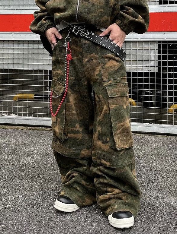 Japanese Brand × Vintage Utility grunge camouflage military baggy