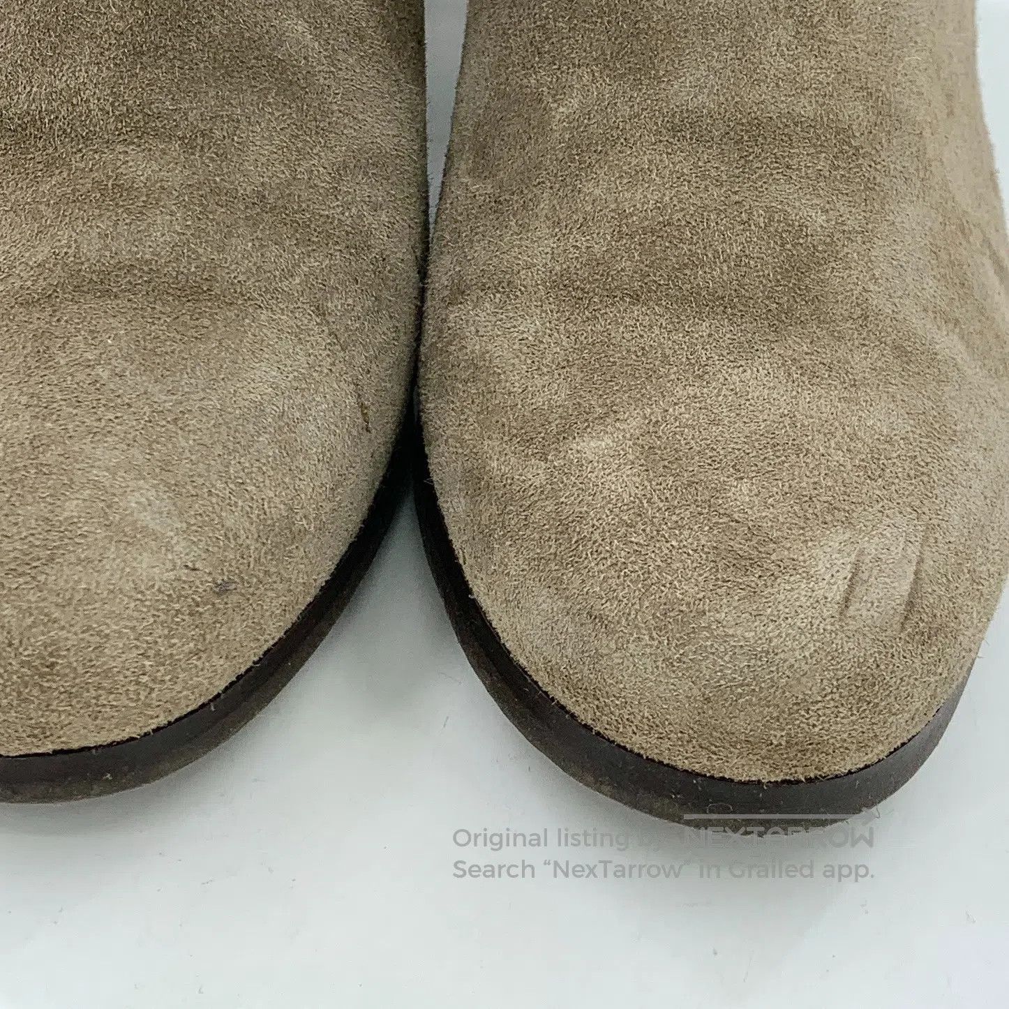 Swarovski SW Brown suede round toe thick heel high boots| Size US 5.5 / IT 35.5 - 8 Thumbnail