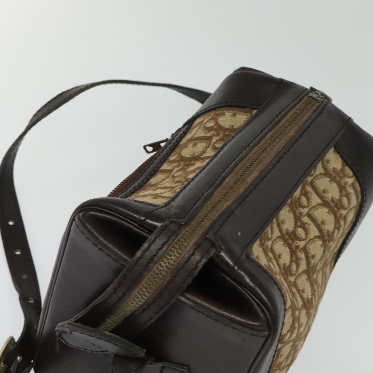 Dior DIOR Trotter Canvas Shoulder Bag Brown Gold Size ONE SIZE - 6 Thumbnail