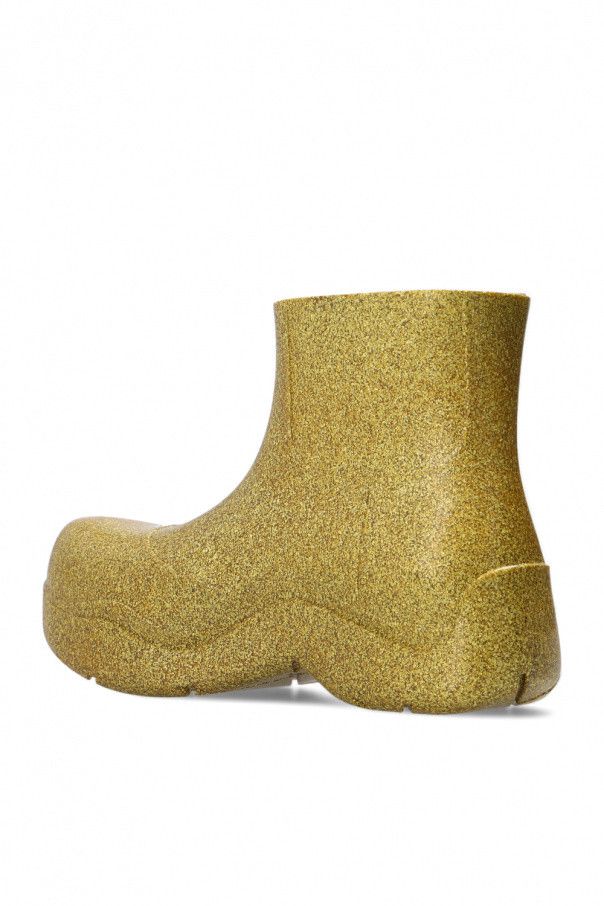 Bottega Veneta o1n1vont1224 Puddle Ankle Boots in Gold Size US 4 / IT 34 - 5 Thumbnail