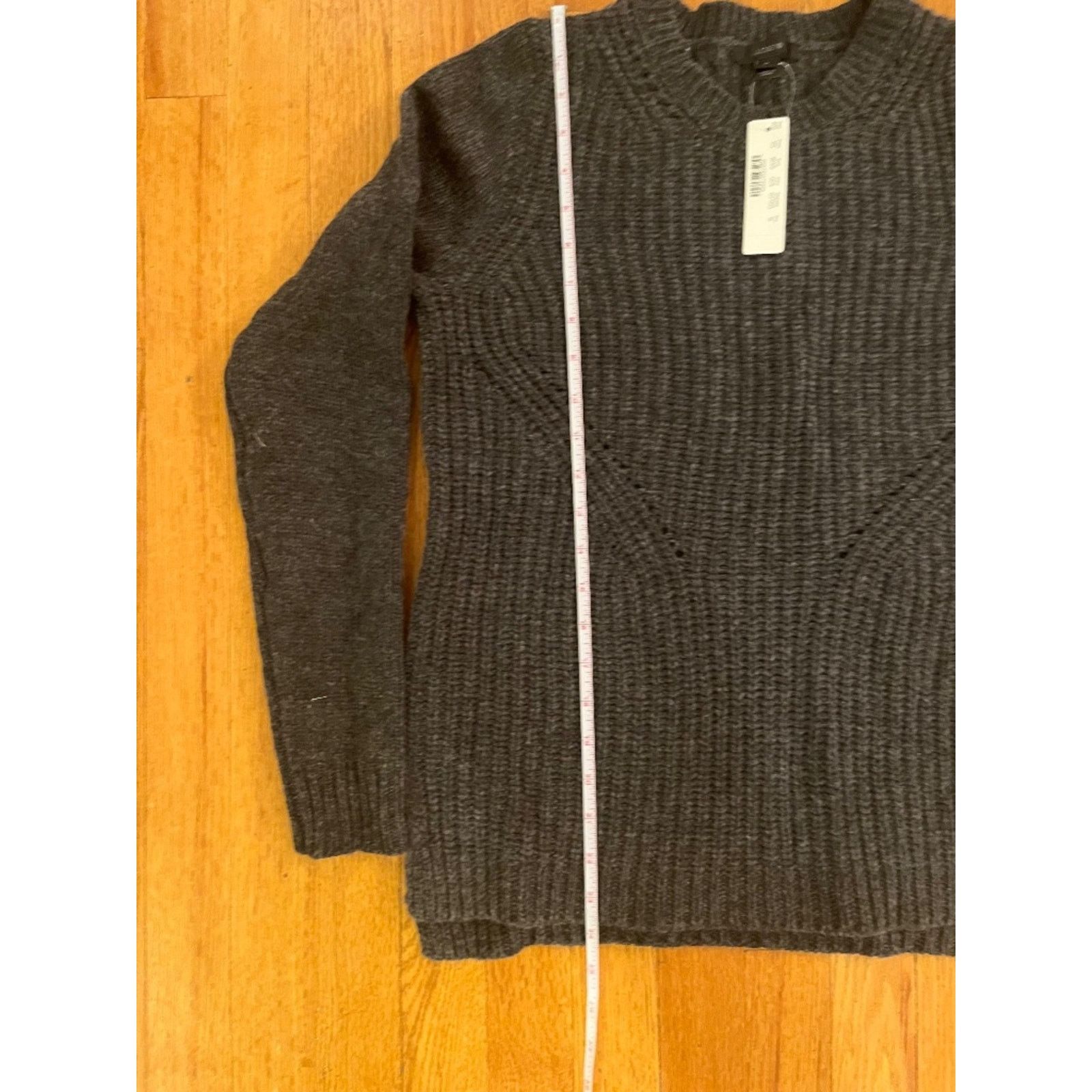 J.Crew J.Crew Lambswool Blend Pointelle Knit Sweater -Charcoal Gray Size M / US 6-8 / IT 42-44 - 3 Thumbnail