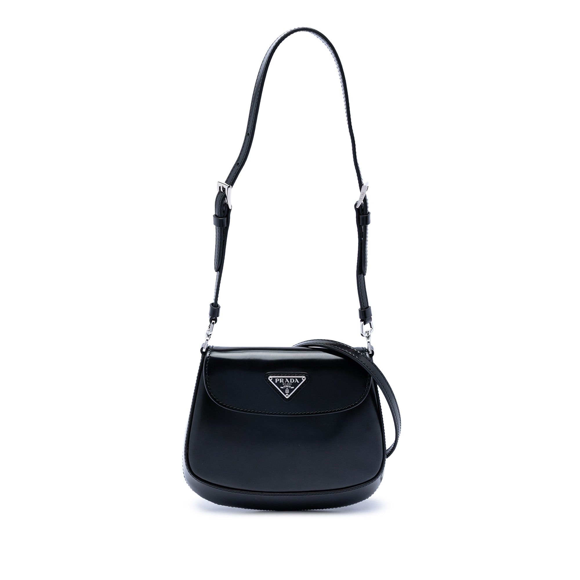 Prada Mini Brushed Leather Cleo Flap Size ONE SIZE - 1 Thumbnail
