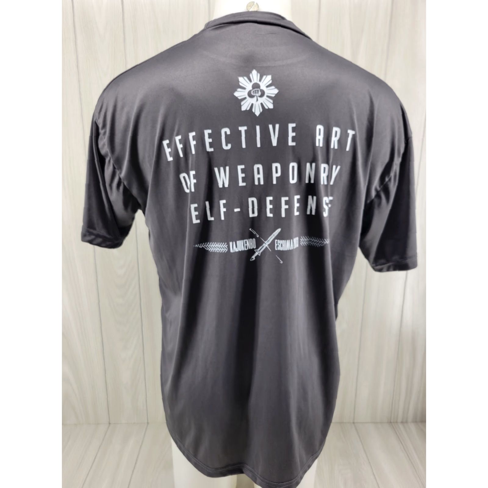 Vintage Kajukenbo Mens Shirt Size XL Polyester Gray Shirt Mens XL Gray Polyester Button-Up Short Sleeve Size US XL / EU 56 / 4 - 6 Thumbnail