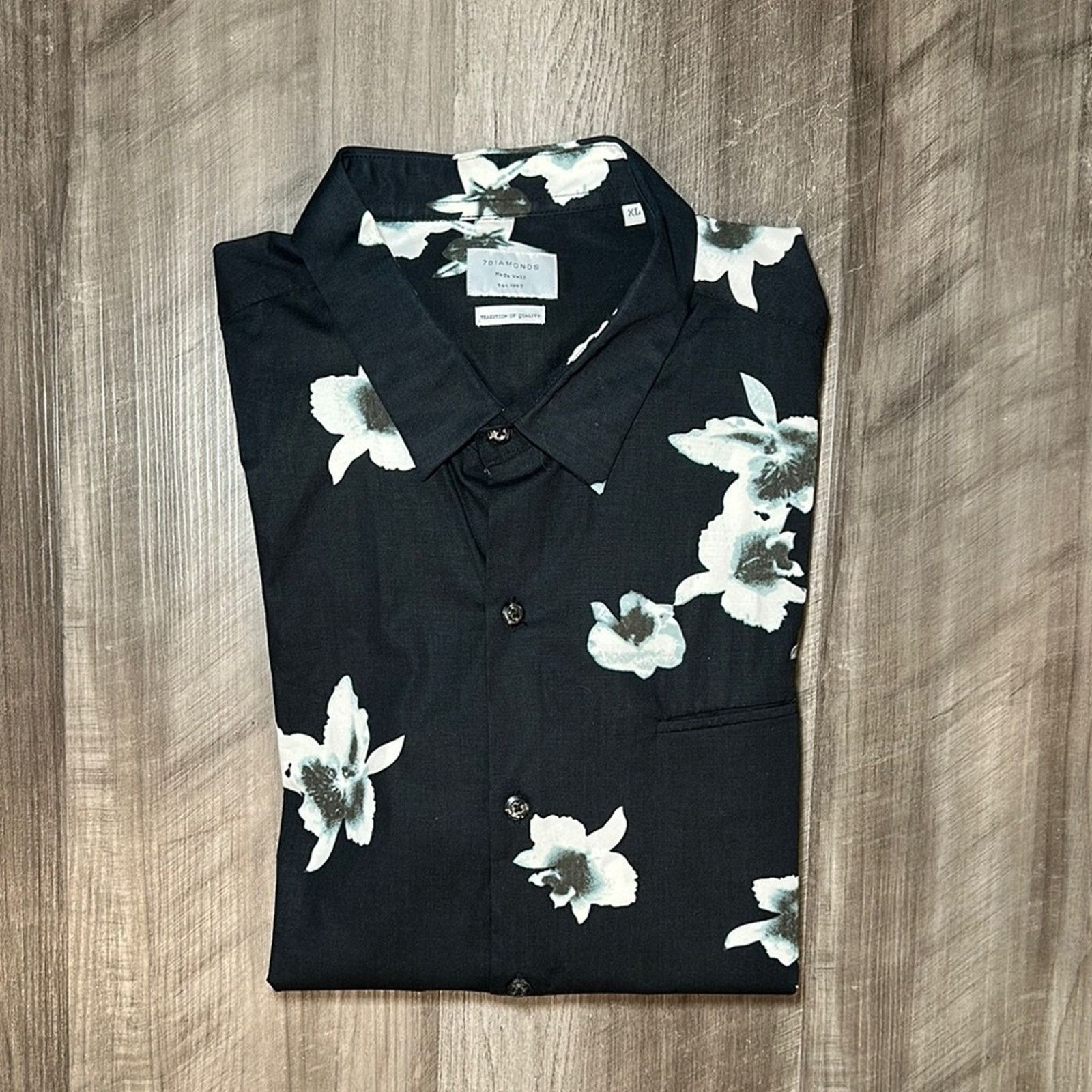 7Diamonds 7 Diamonds My Wish Floral Short Sleeve Button Down - XL Size US XL / EU 56 / 4 - 1 Thumbnail