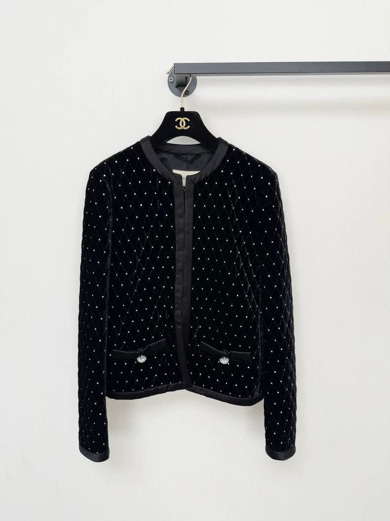 Gucci Gucci Size 36 Velvet rhinestone jacket 2502-Nextarrow Size US XXS / EU 40 - 1 Thumbnail
