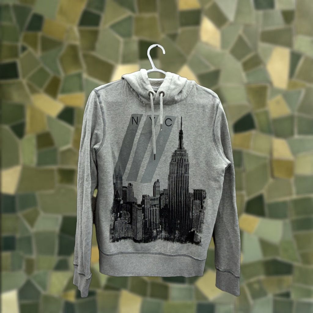 Vintage Brooklyn Calling NYC Womens Sweatshirt Size Small Gray Graphic Hooded Pullover Size S / US 4 / IT 40 - 1 Thumbnail