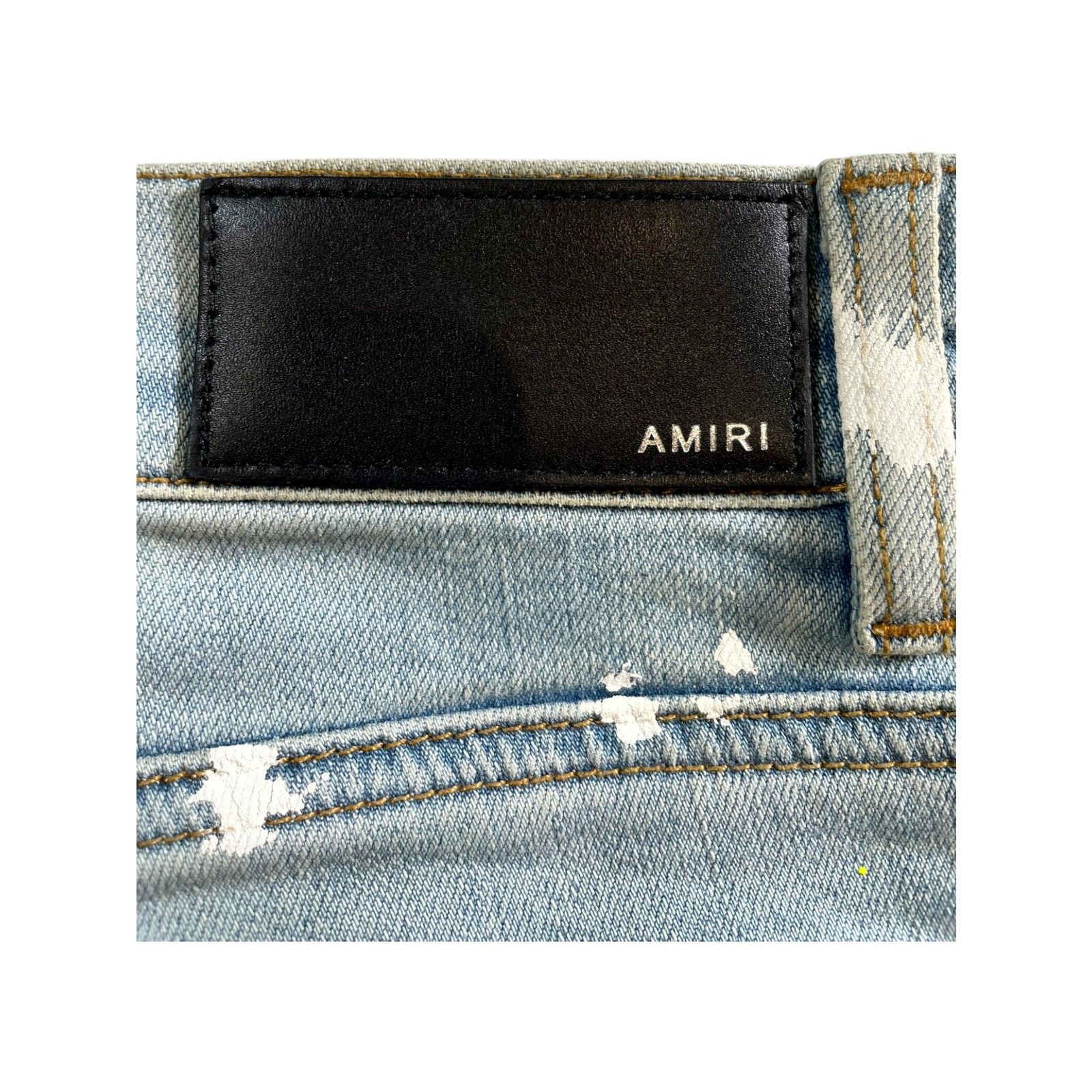 Amiri Amiri Splatter Stripe Light Wash & Neon Jeans Size US 36 / EU 52 - 3 Thumbnail