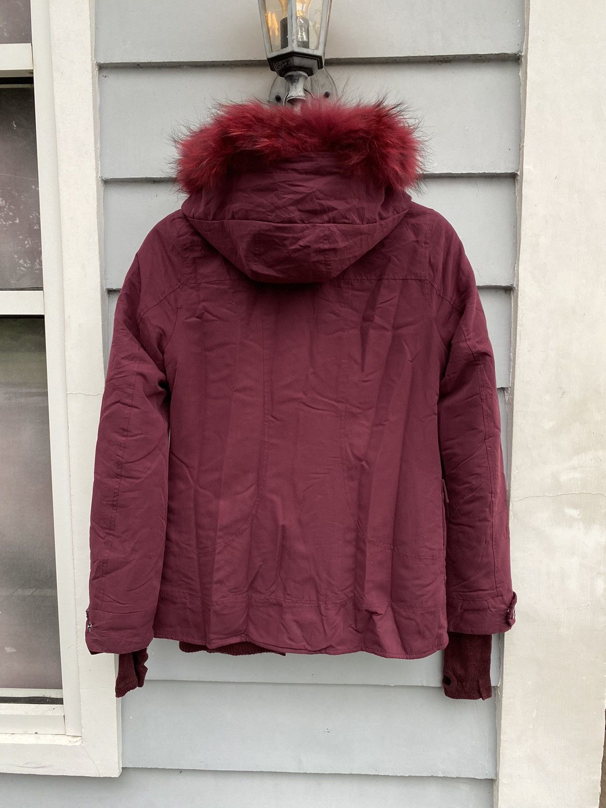If Six Was Nine Sly Burgundy Fur Hood Parka Jacket Winter Coat Toggle Button Size US S / EU 44-46 / 1 - 2 Thumbnail