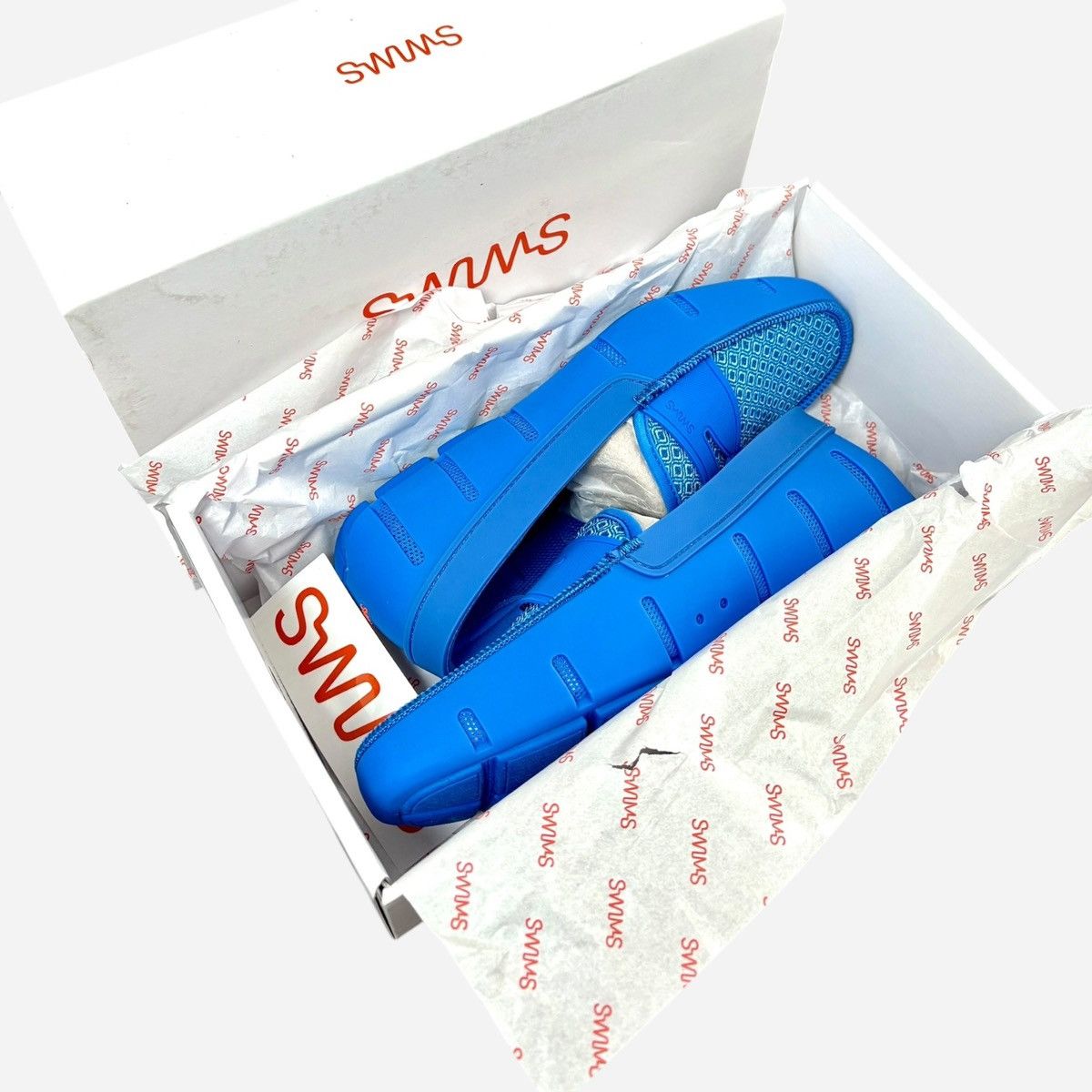 Swims Swims Unisex Wide Blue Rubber Penny Loafers Women’s sz 9 / M Size US 9 / IT 39 - 5 Thumbnail