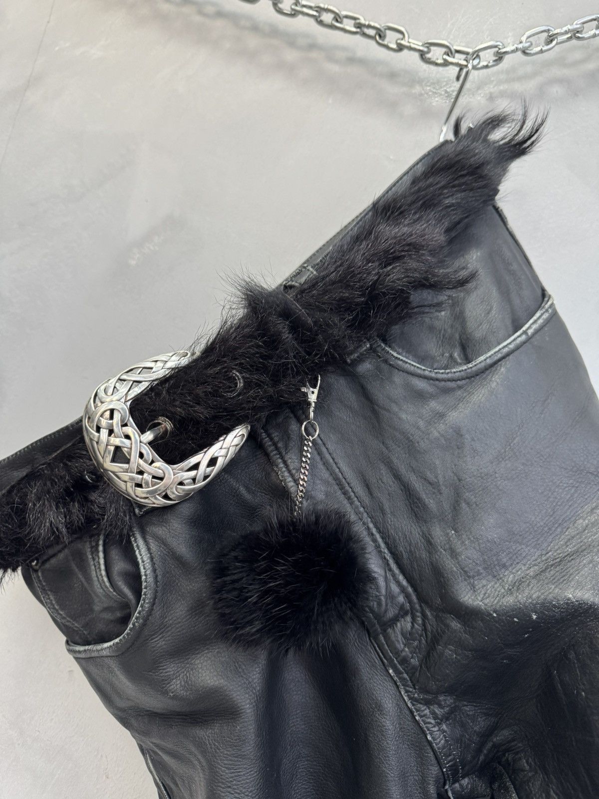 Le Grande Bleu (L.G.B.) Rare archive black fur real fuzzy hysteric glamour style Size ONE SIZE - 4 Thumbnail