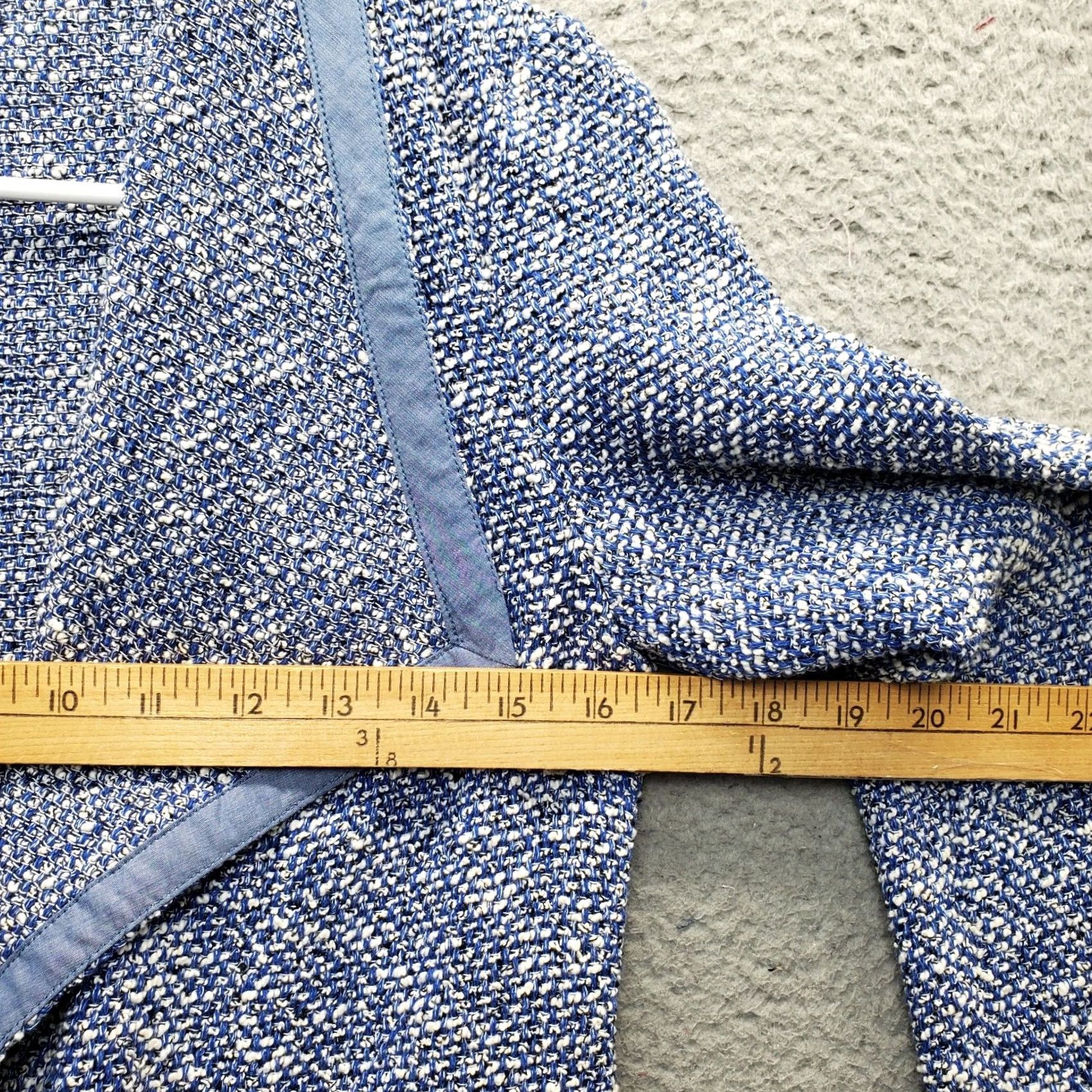 Talbots Talbots Blazer Jacket Women XS Multi Textured Tweed Long Sleeve Open Drape Front: Womens Size XS Size XS / US 0-2 / IT 36-38 - 6 Thumbnail