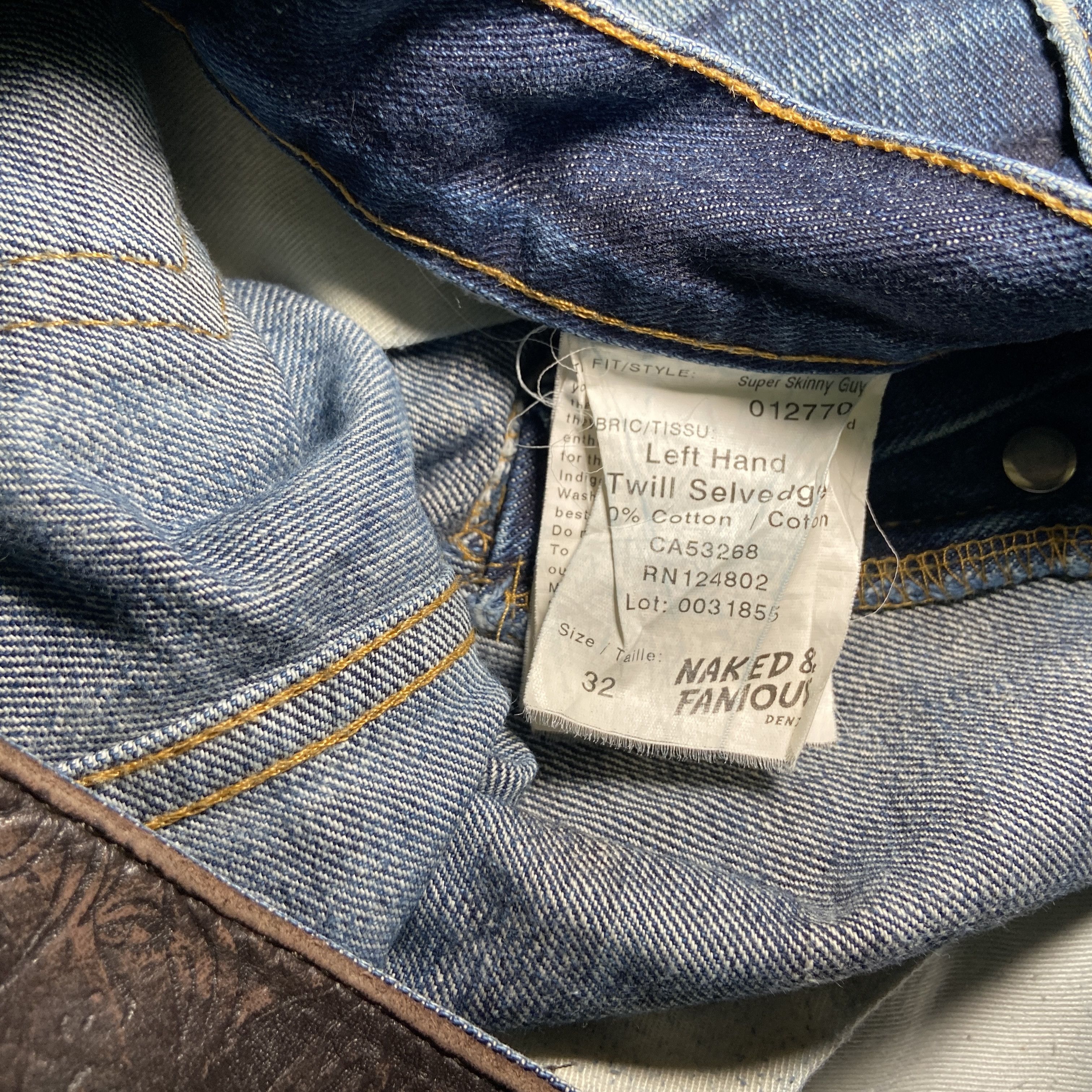 Naked & Famous Naked & Famous Selvedge Distressed Jeans Size US 32 / EU 48 - 9 Thumbnail