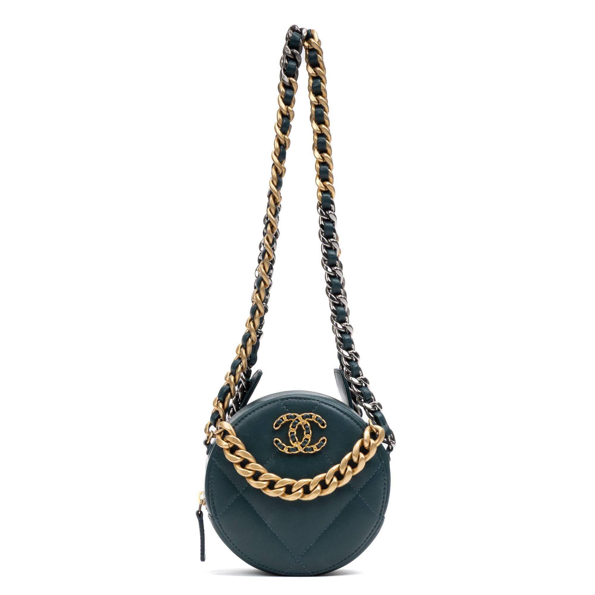 Chanel 19 Round Chain Clutch Crossbody Mini Size ONE SIZE - 1 Thumbnail