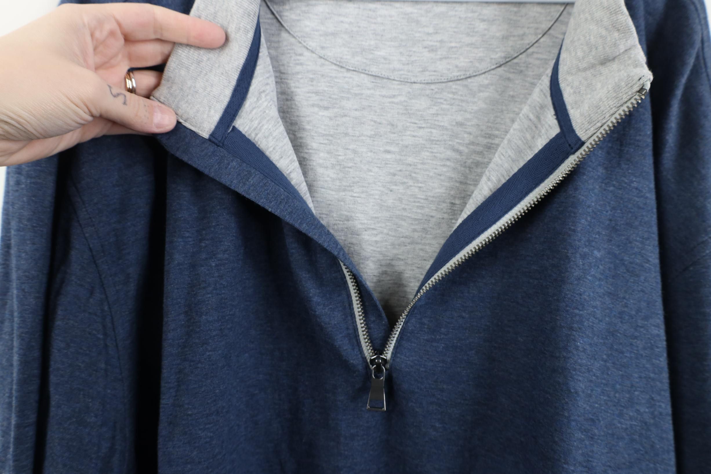 Vintage Oliver Ridley Touch Half Zip Pullover Sweater Heather Blue Size US XXL / EU 58 / 5 - 7 Thumbnail