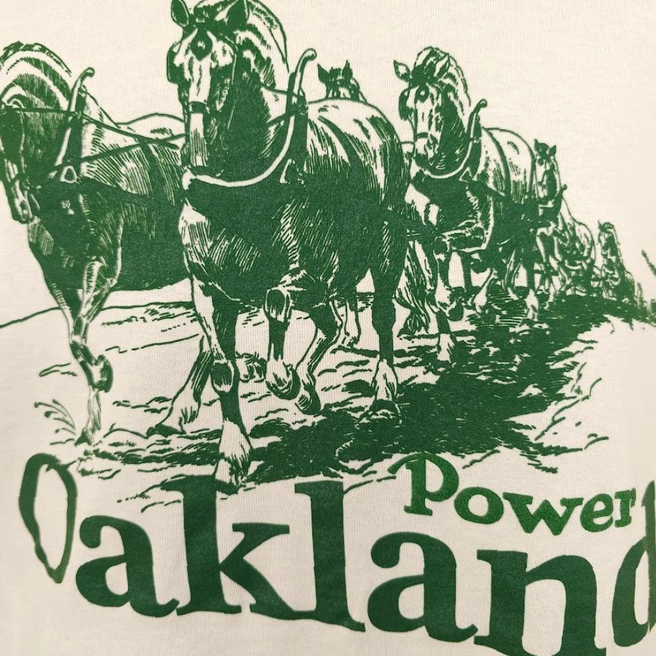 Vintage Oakland T Shirt Mens Size Small Cream Horse Power Retro Advertising NEW Mens Size US S / EU 44-46 / 1 - 3 Thumbnail