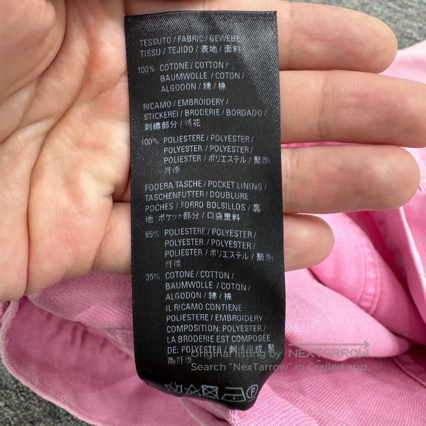 Balenciaga Balenciaga Embroidered Pink Denim Jacket. Size US XXL / EU 58 / 5 - 4 Thumbnail