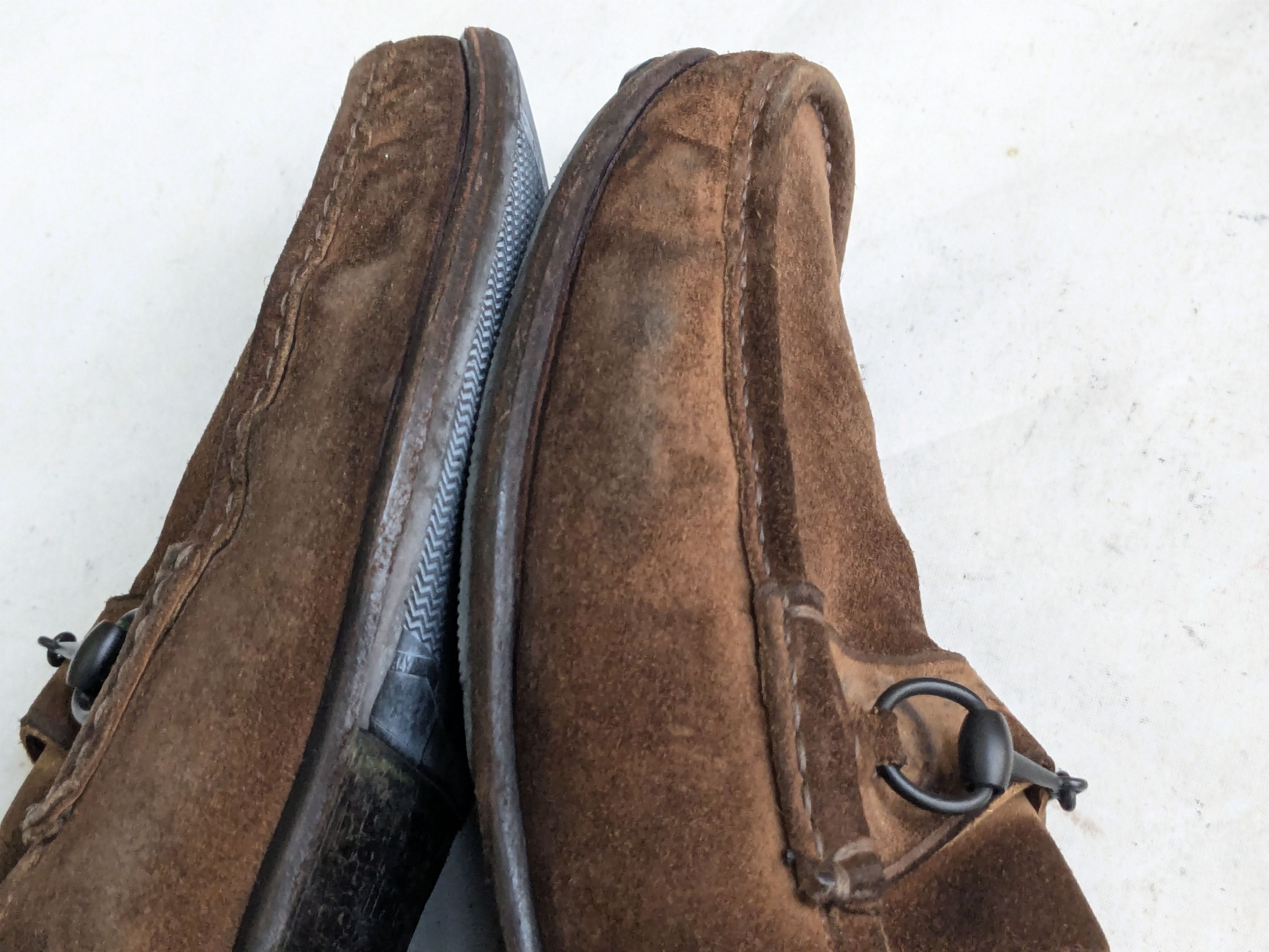 Gucci Gucci Horsebit Loafers Brown Suede Leather 11.5 D Buckle Size US 11.5 / EU 44-45 - 5 Thumbnail