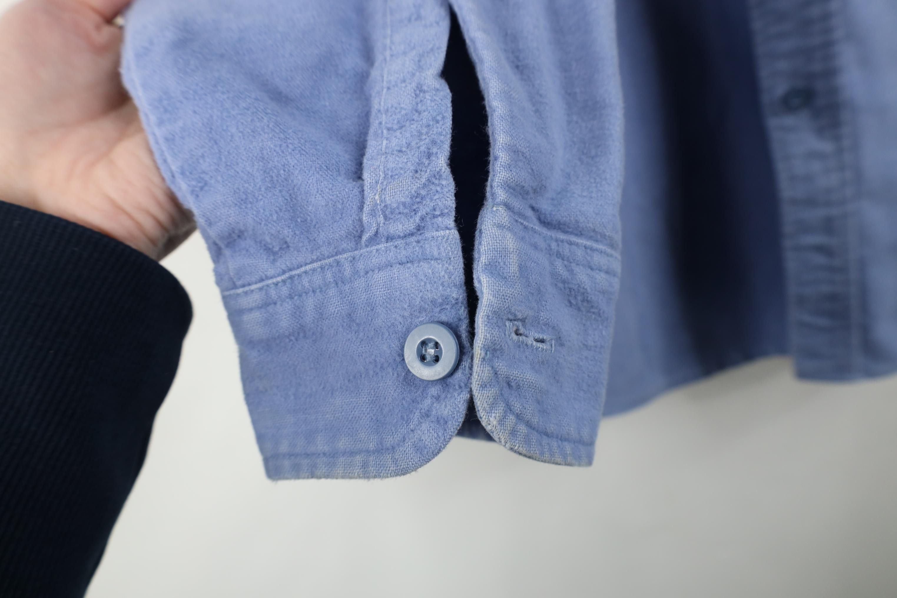 Vintage Vintage 70s Streetwear Chamois Cloth Button Shirt Blue USA Size US M / EU 48-50 / 2 - 10 Thumbnail