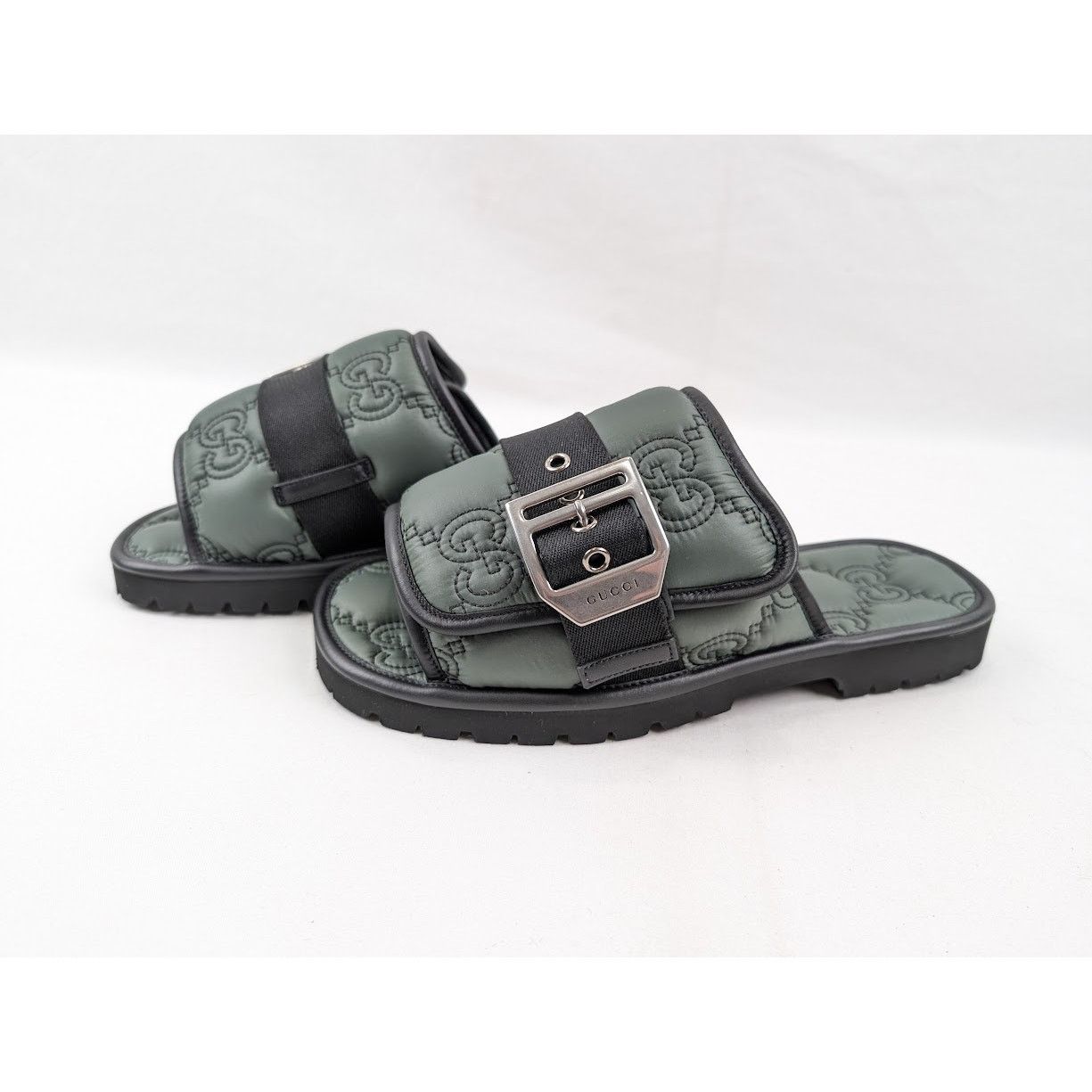 Gucci o1rshd1 Nylon Twenty Slippers in Urban Chic/Black Size US 8.5 / EU 41-42 - 15 Thumbnail