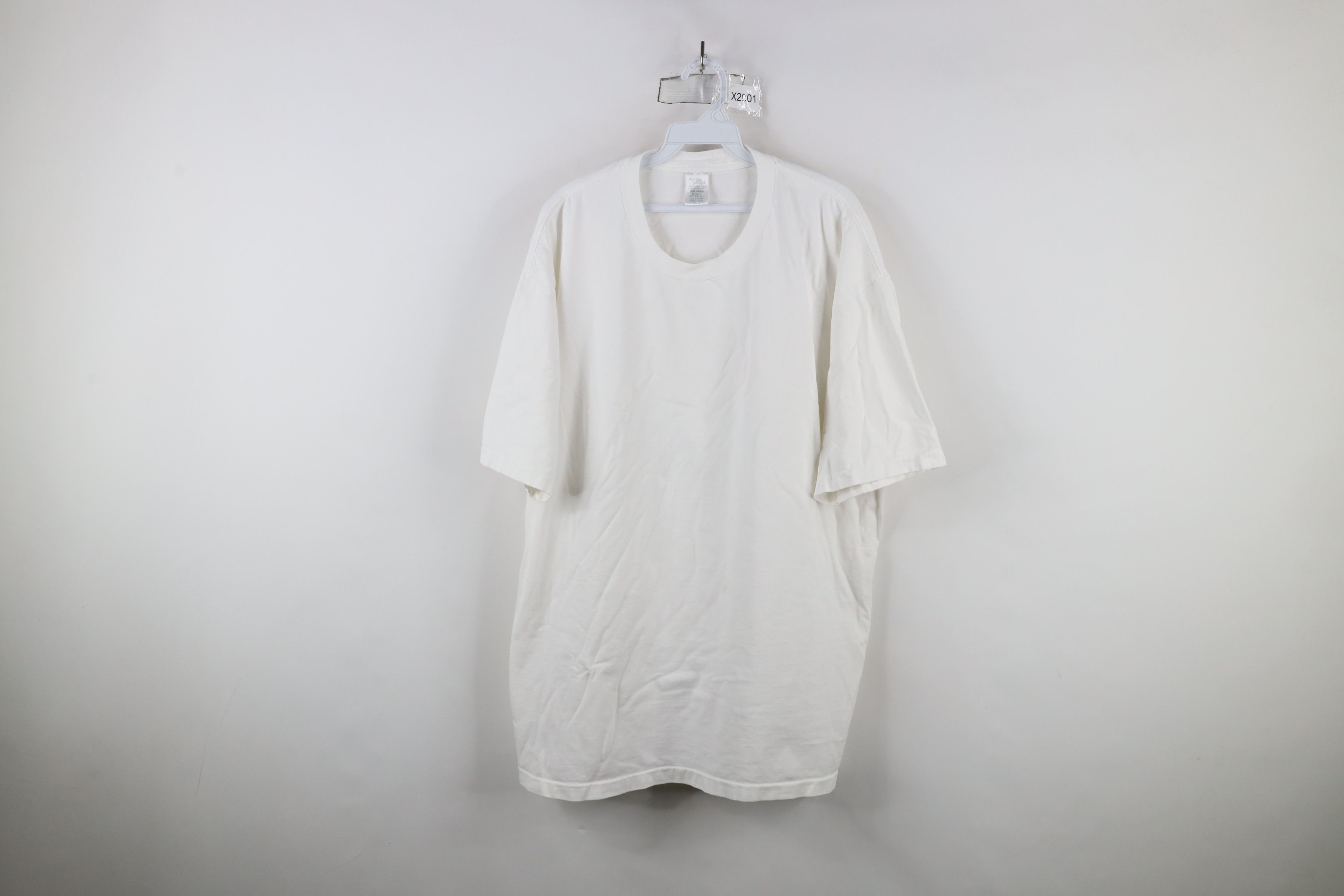 Vintage Vintage 90s Streetwear Short Sleeve T-Shirt White Cotton Size US XXL / EU 58 / 5 - 1 Thumbnail