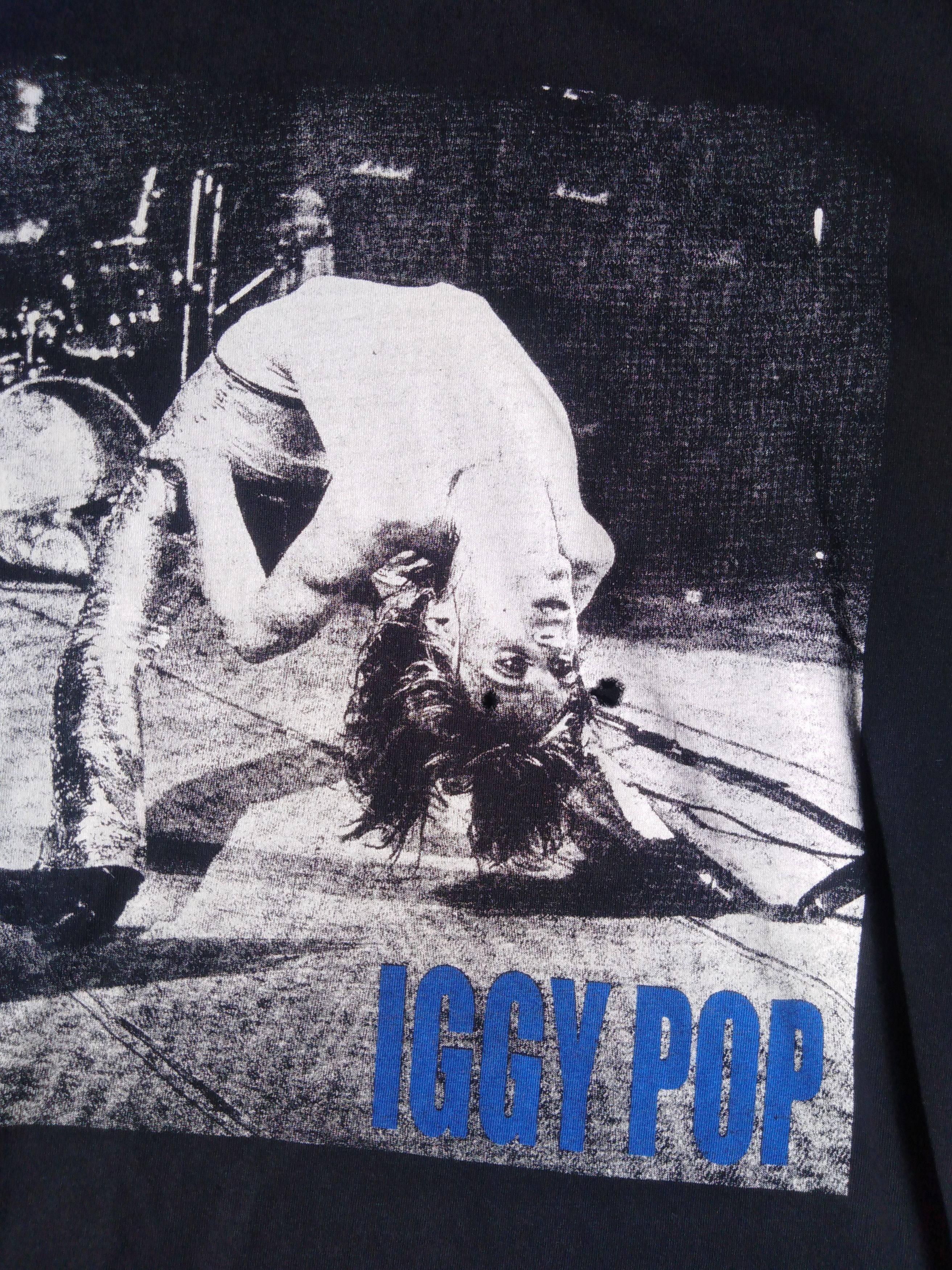 Band Tees × Iggy × Vintage 80s Iggy Pop Vintage Black Tee Size US XL / EU 56 / 4 - 3 Thumbnail