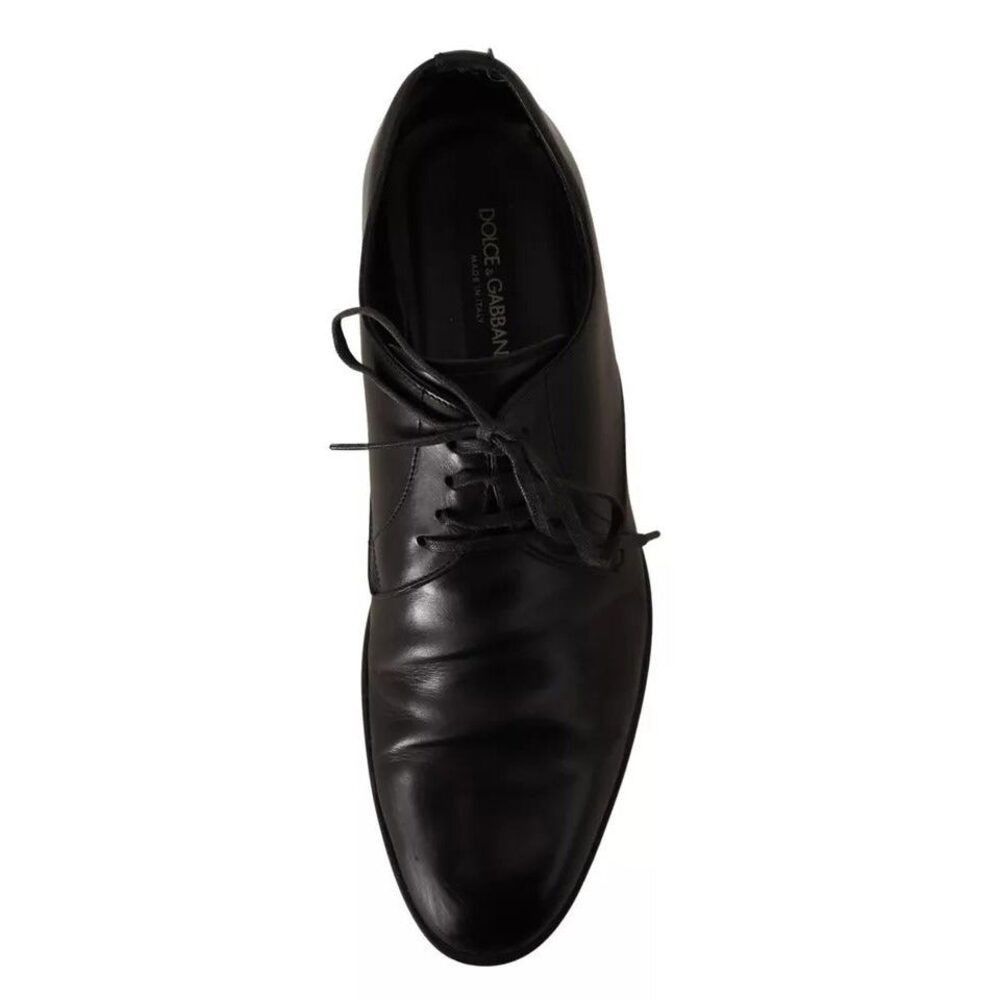 Dolce & Gabbana Dolce & Gabbana Black Leather Derby Dress Formal Shoes Size US 8 / EU 41 - 6 Thumbnail