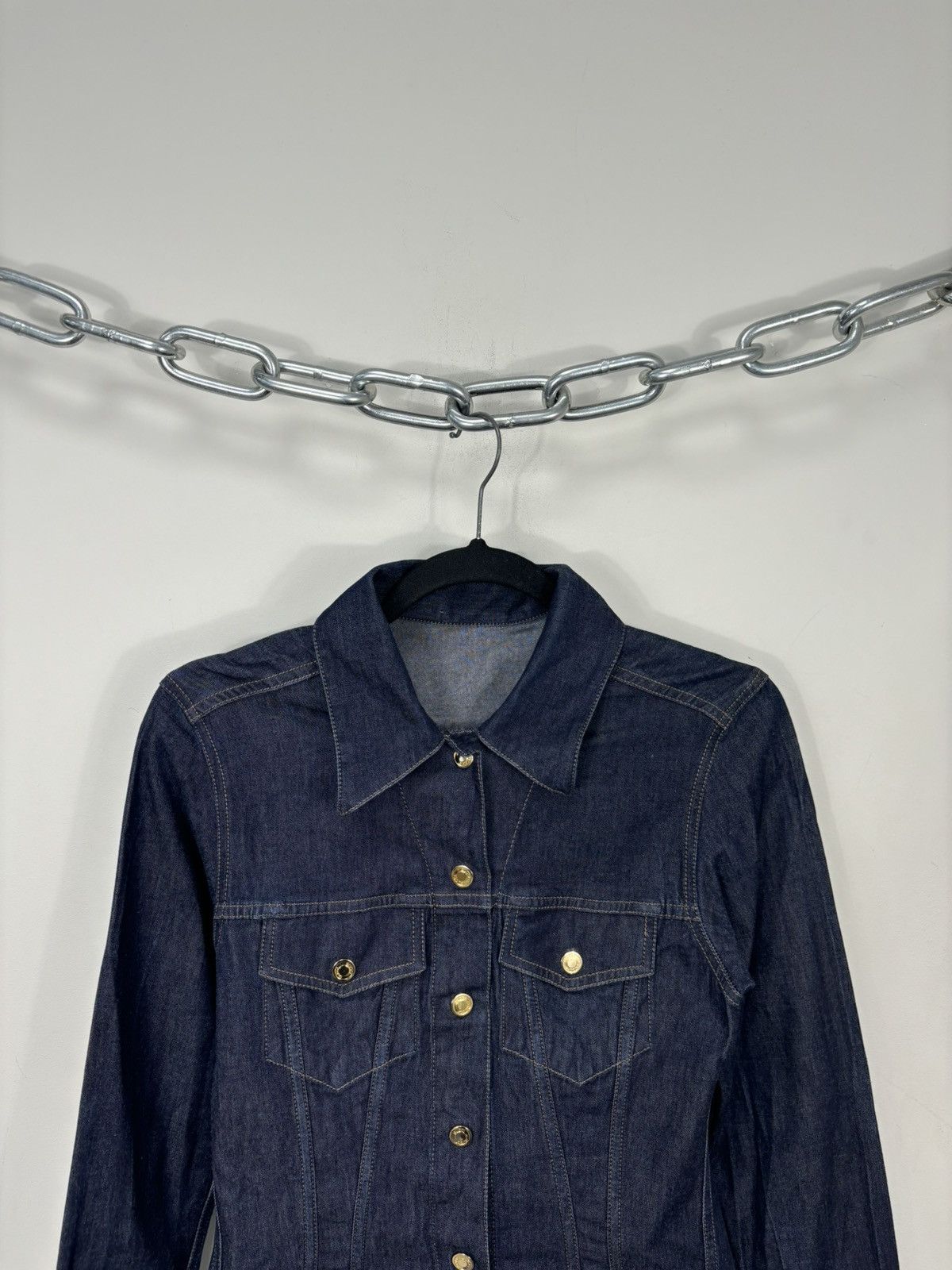Gucci Vintage 90s Gucci Tom Ford Era Women’s Rare Denim Jacket Size M / US 6-8 / IT 42-44 - 4 Thumbnail