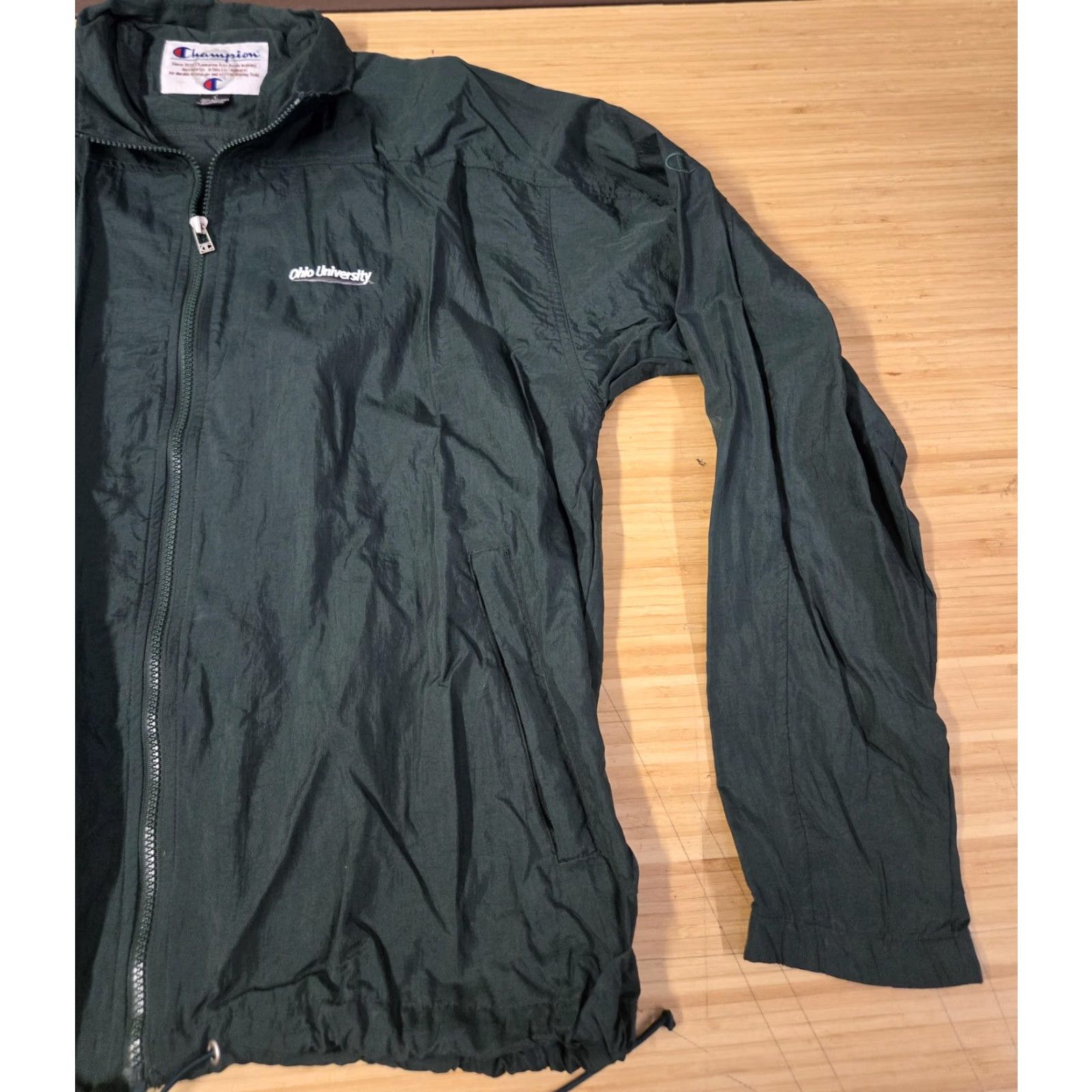 Champion VINTAGE Champion Jacket Mens Large Green Ohio University Full Zip Windbreaker Nylon NCAA Size US L / EU 52-54 / 3 - 2 Thumbnail