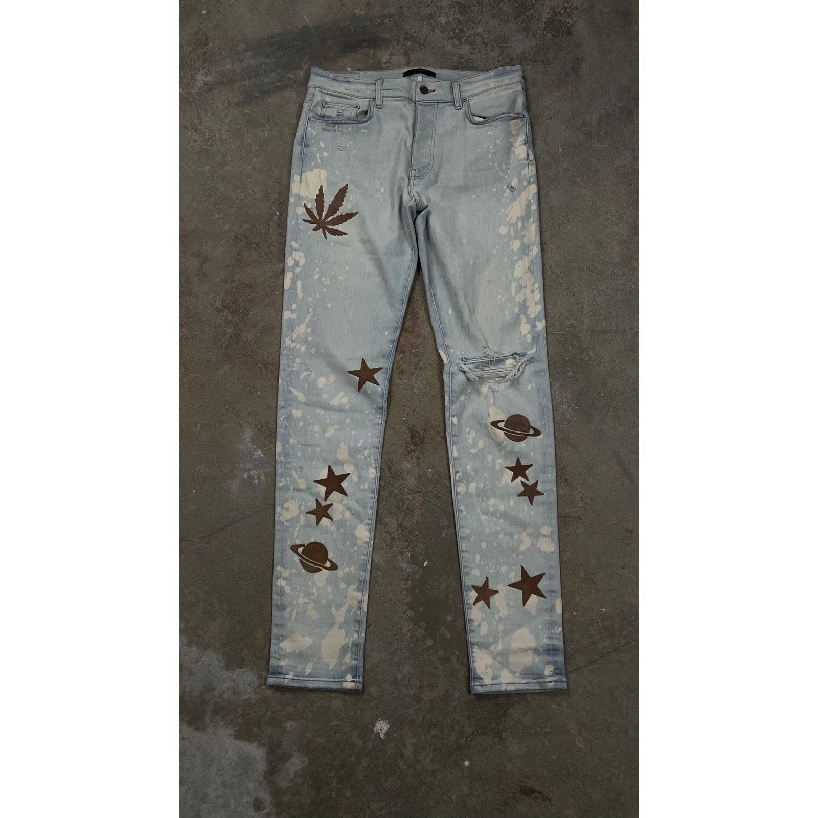 Amiri Amiri Jeans Star Bleached Used 34 Size US 34 / EU 50 - 1 Thumbnail
