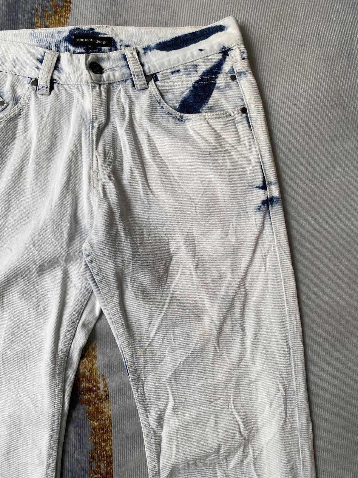 Japanese Brand × semanticdesign Semantics Design Bleach Denim Size US 30 / EU 46 - 9 Thumbnail