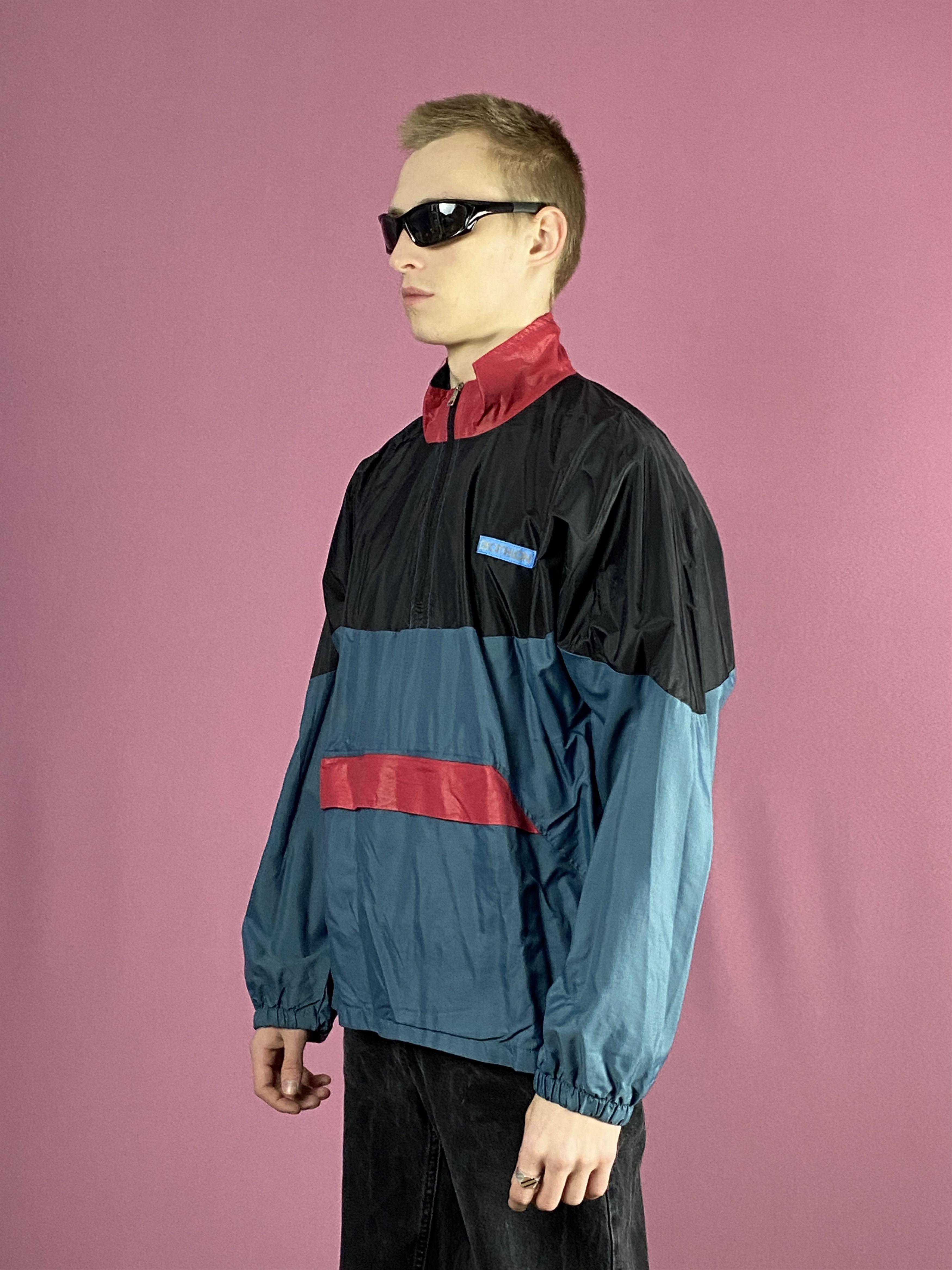 Vintage 90s Vintage Men's Quarter Zip Windbreaker Jacket - M Size US M / EU 48-50 / 2 - 2 Thumbnail