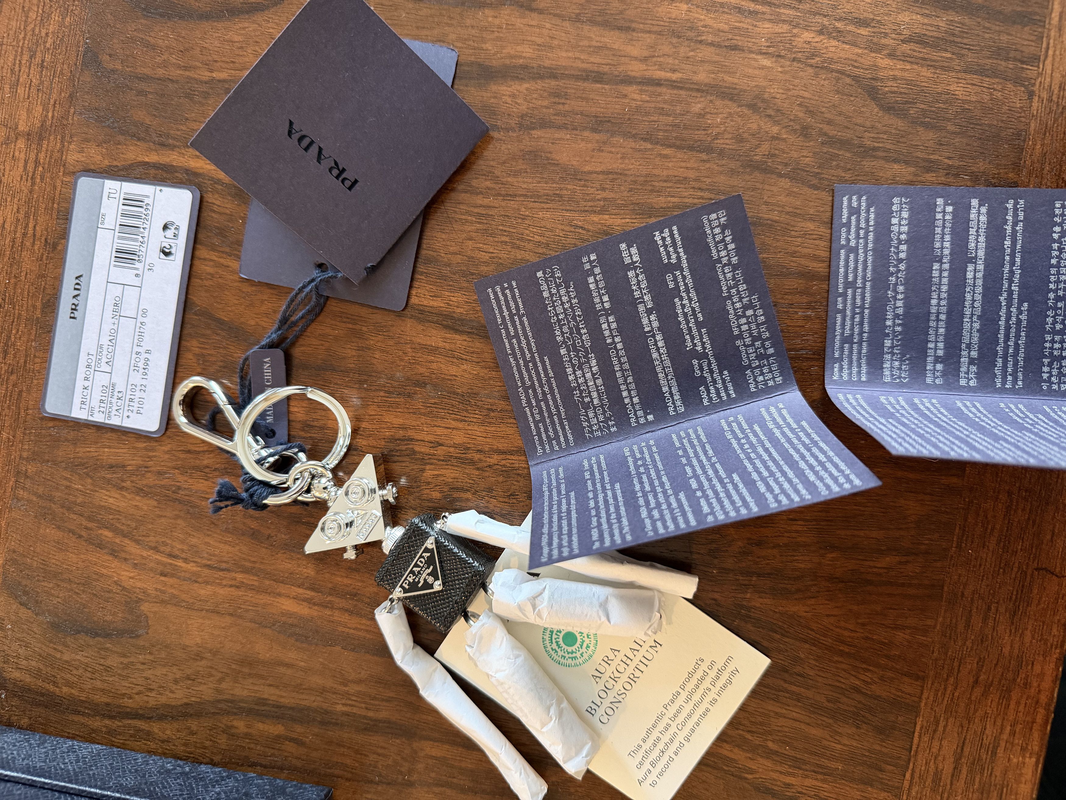 Prada Prada Robot Saffiano Leather Keychain Charm MSRP $725 Size ONE SIZE - 7 Thumbnail