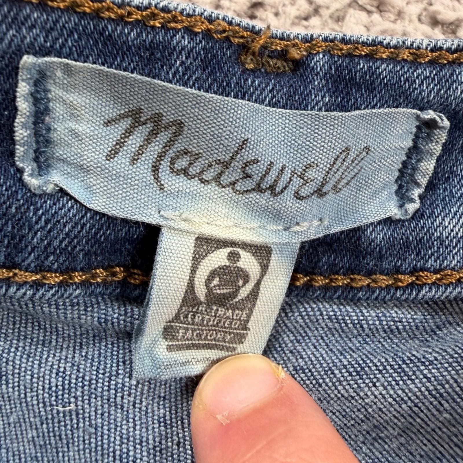 Madewell Madewell Jeans Womens 32 Raw Hem Cropped Straight Leg Size 32" / US 10 / IT 46 - 5 Thumbnail