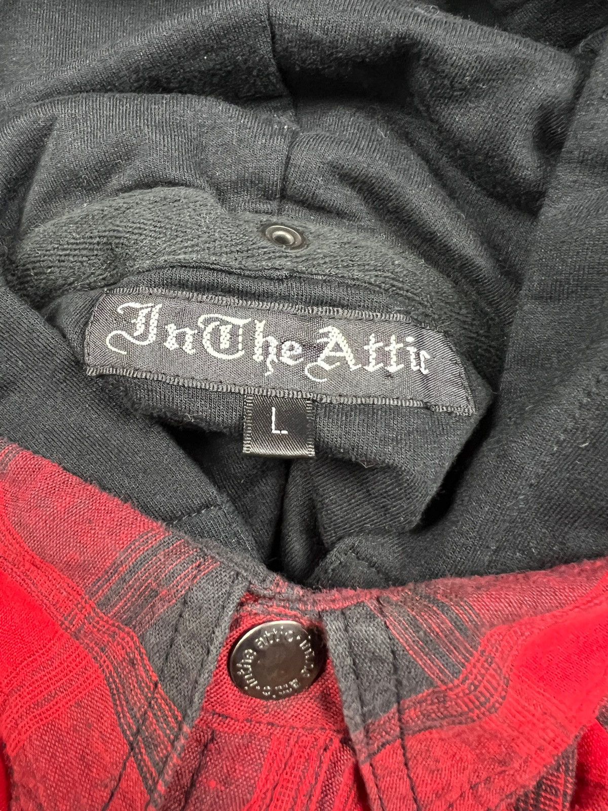 If Six Was Nine × In The Attic × Japanese Brand In The Attic Tartan Cross Poem Hooded Button Shirt Size US S / EU 44-46 / 1 - 11 Thumbnail
