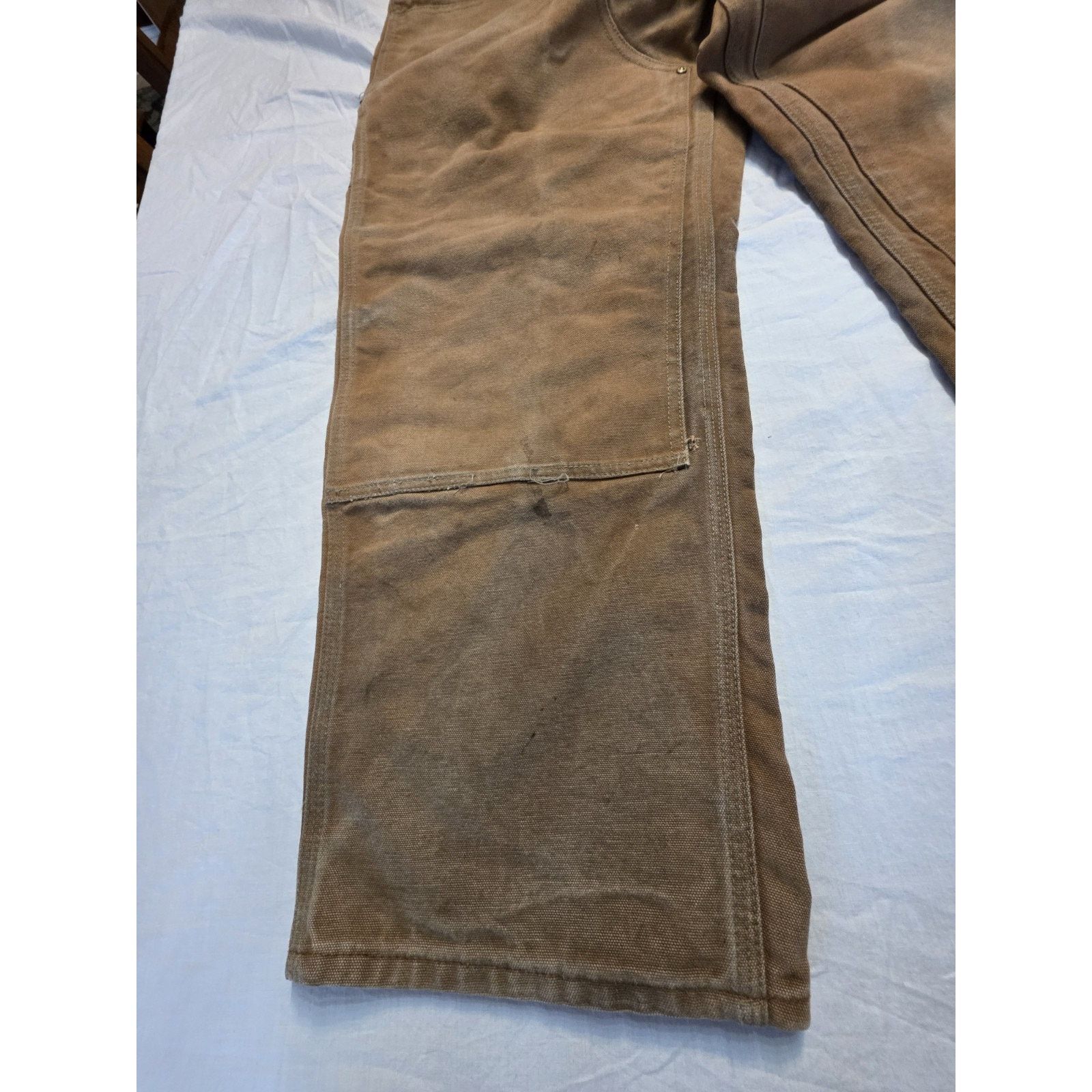 Carhartt Carhartt Double Knees Men's Size 38x28 Tan Faded Pants Size US 38 / EU 54 - 3 Thumbnail