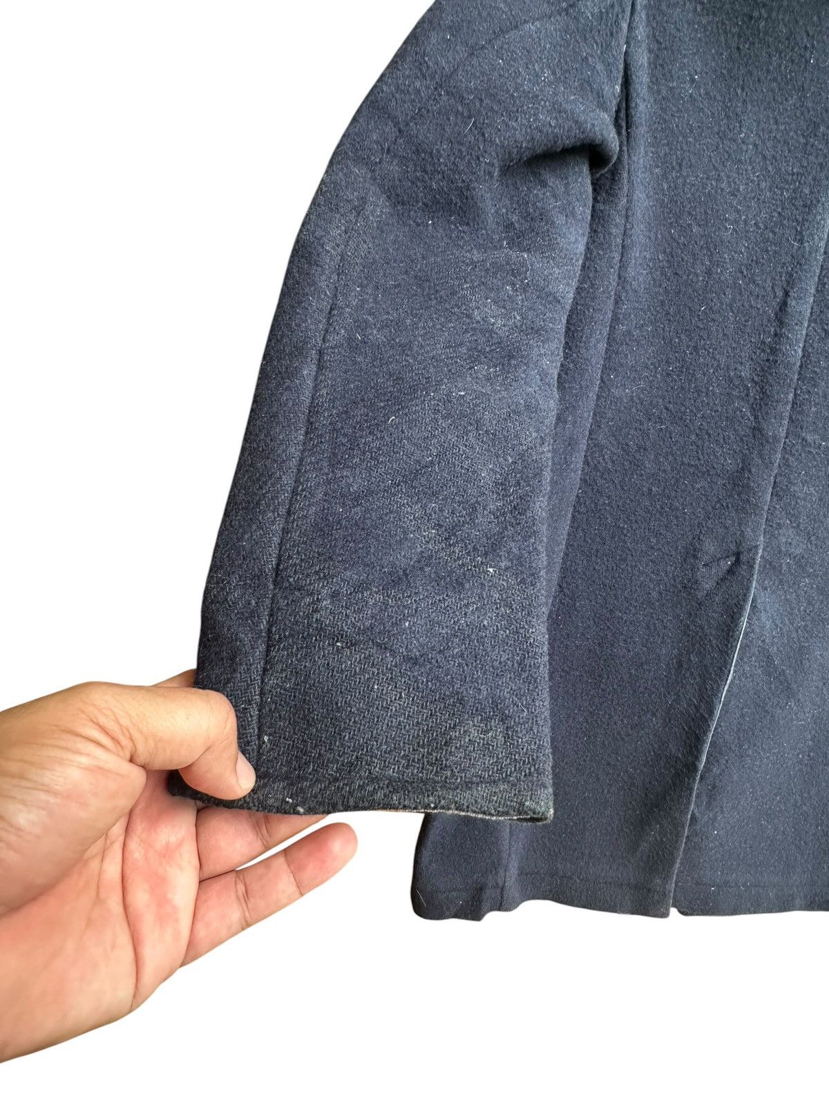 Danton Danton Wool Hooded Coat Navy Workwear Jacket Chore Style Size S / US 4 / IT 40 - 6 Thumbnail