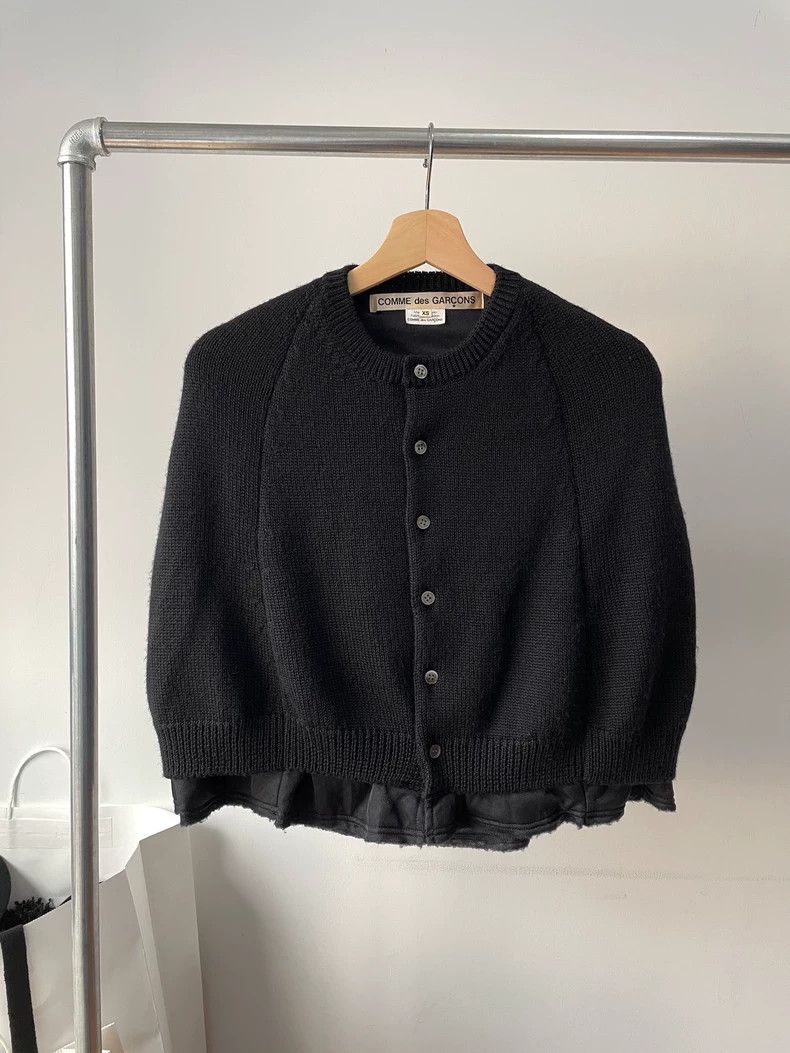 Comme Des Garcons Black Knitwear Cape