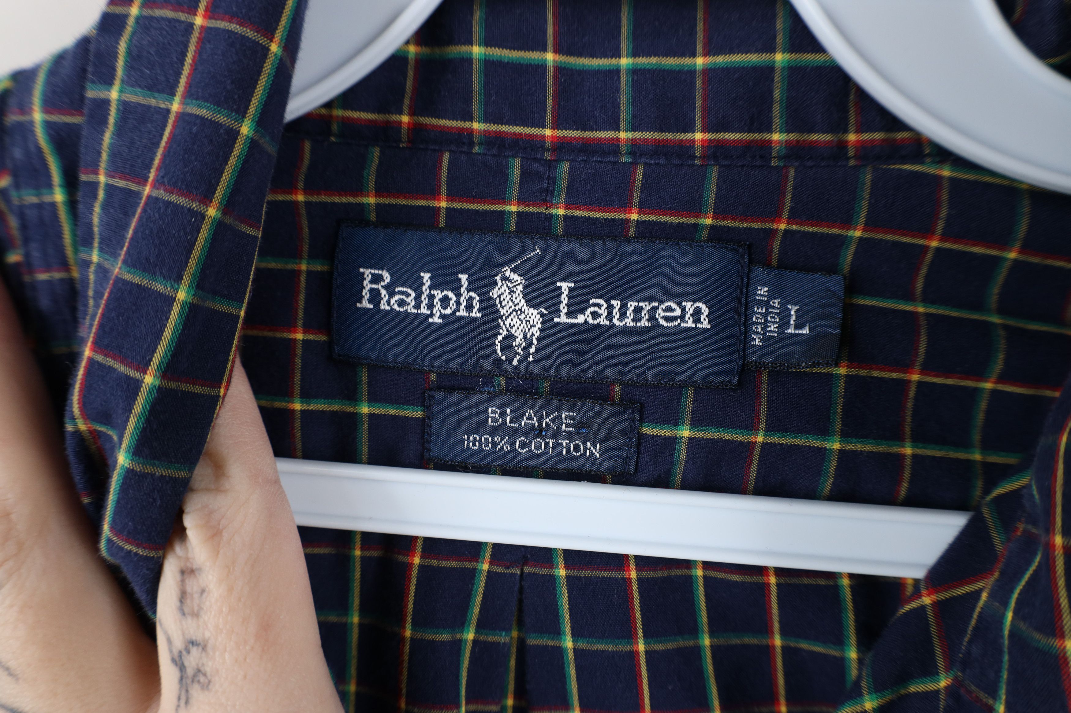 Ralph Lauren × Vintage Vintage 90s Ralph Lauren Fit Collared Button Down Shirt Size US L / EU 52-54 / 3 - 6 Thumbnail