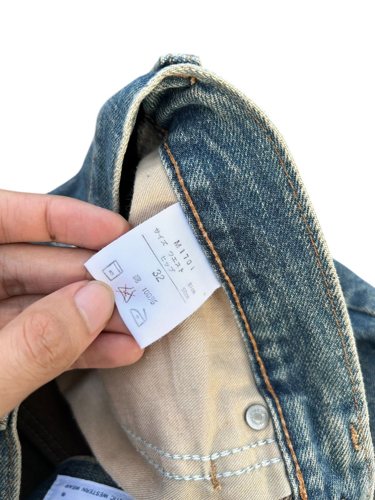 Japanese Brand × Vintage × Wrangler Wrangler Selvedge Baggy Distressed Denim Jeans Size US 30 / EU 46 - 5 Thumbnail