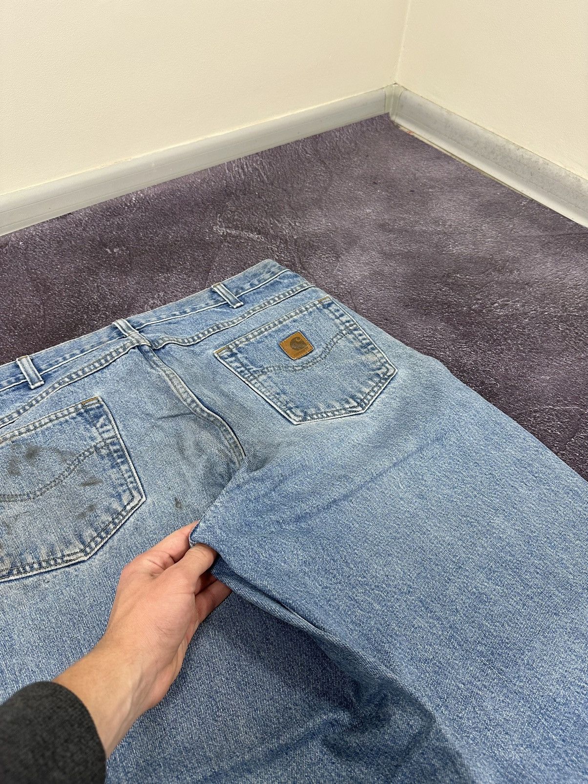 Carhartt Vintage Carhartt Light Blue USA Denim Faded Opium Work Jeans Size US 38 / EU 54 - 5 Thumbnail