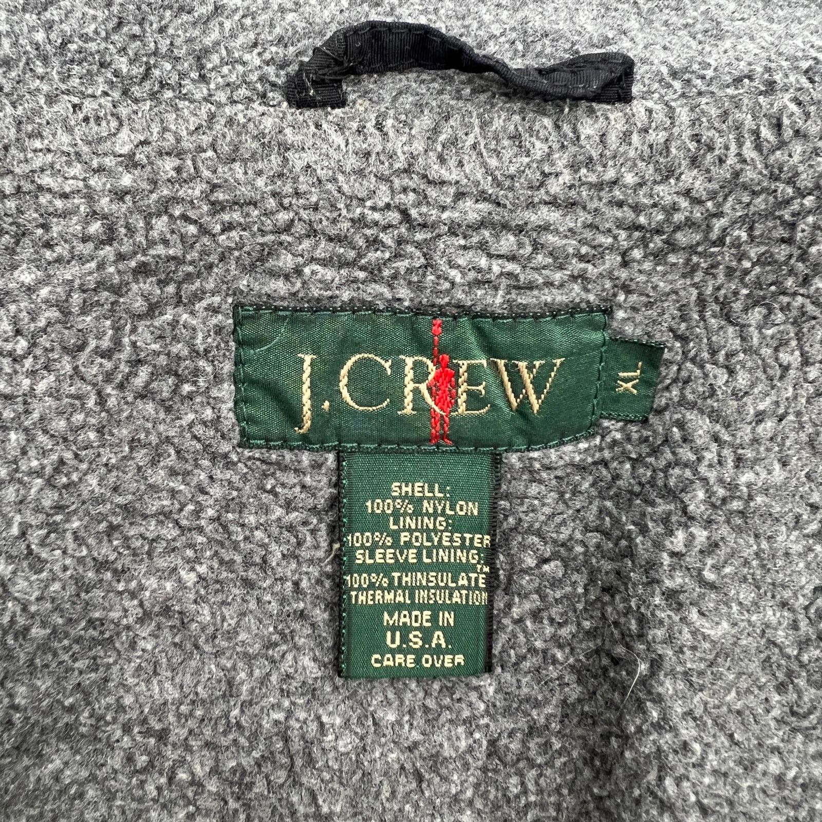 J.Crew Vintage J. Crew Windbreaker Jacket Navy Blue Fleece Lined Size US XL / EU 56 / 4 - 3 Thumbnail