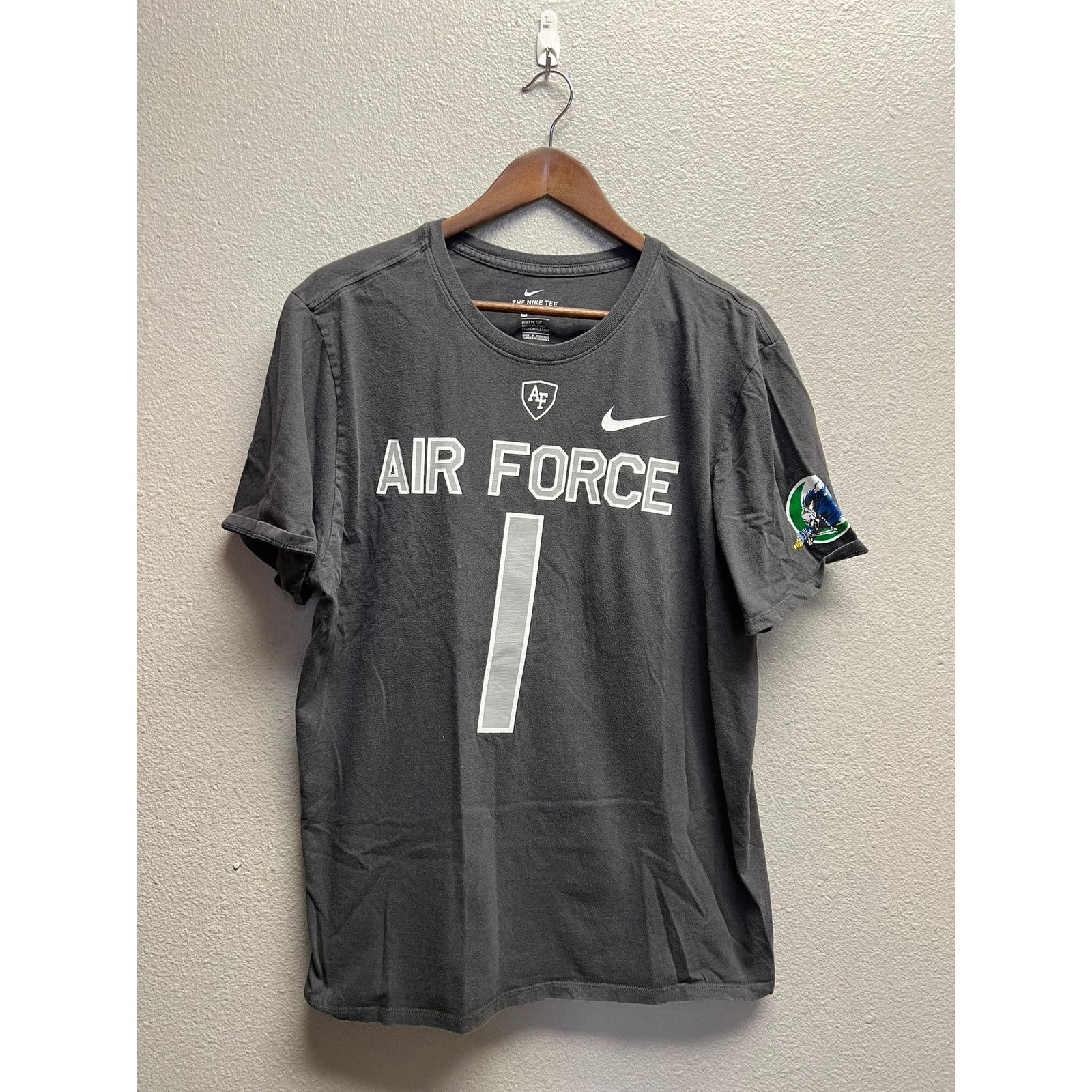 Nike Womens Air Force Top shirt Nike Gray College University Tee Size XL / US 12-14 / IT 48-50 - 1 Thumbnail