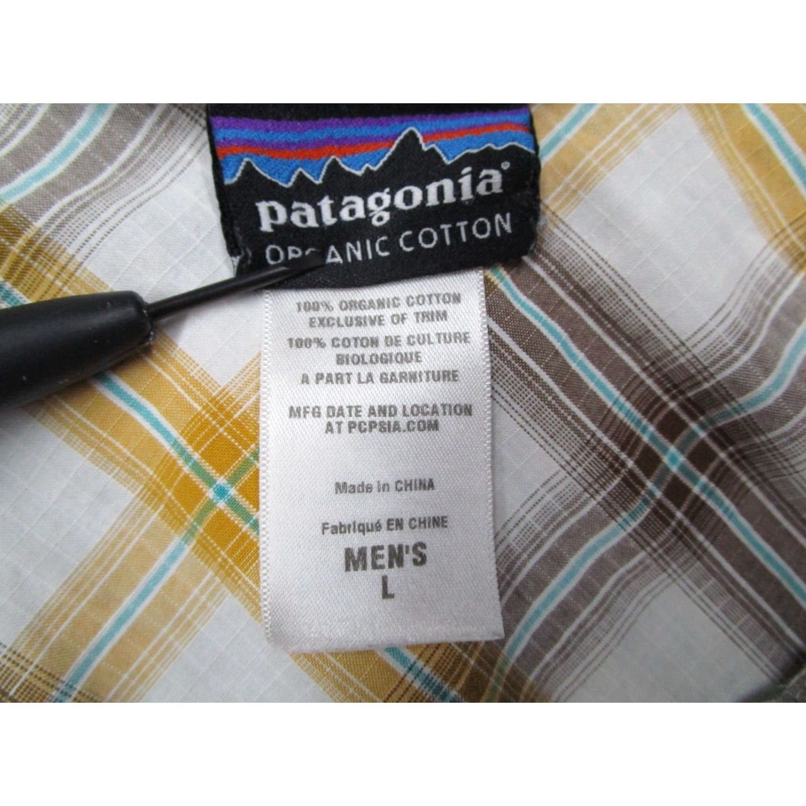 Patagonia Patagonia Shirt Mens Large Green Check Button Up Long Sleeve Organic Cotton Size US L / EU 52-54 / 3 - 3 Thumbnail