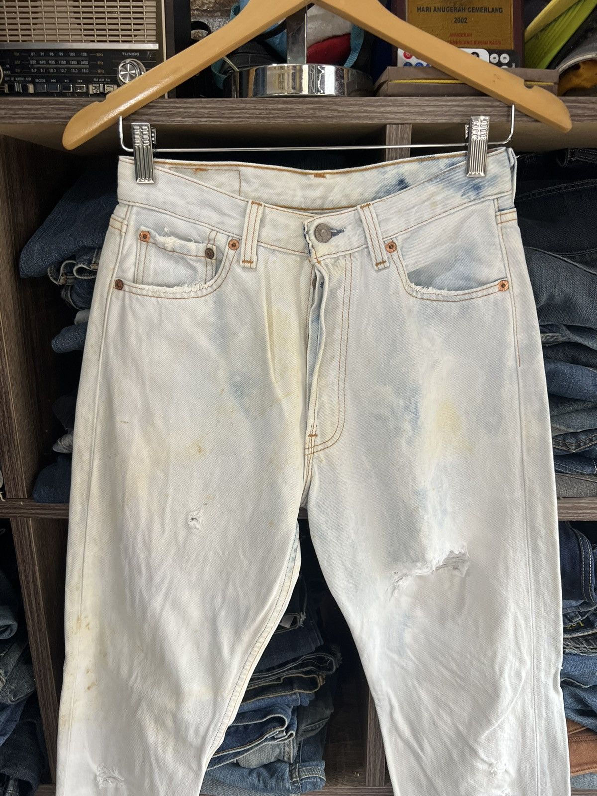 Levi's 🔥Vintage Levis 6501 Distressed Denim Size 28" / US 6 / IT 42 - 3 Thumbnail