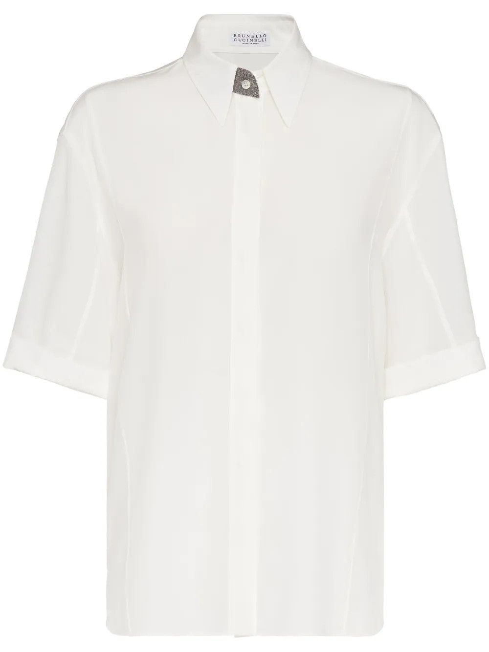 Brunello Cucinelli o1w1db10825 Blouse in Light Beige Size M / US 6-8 / IT 42-44 - 1 Thumbnail